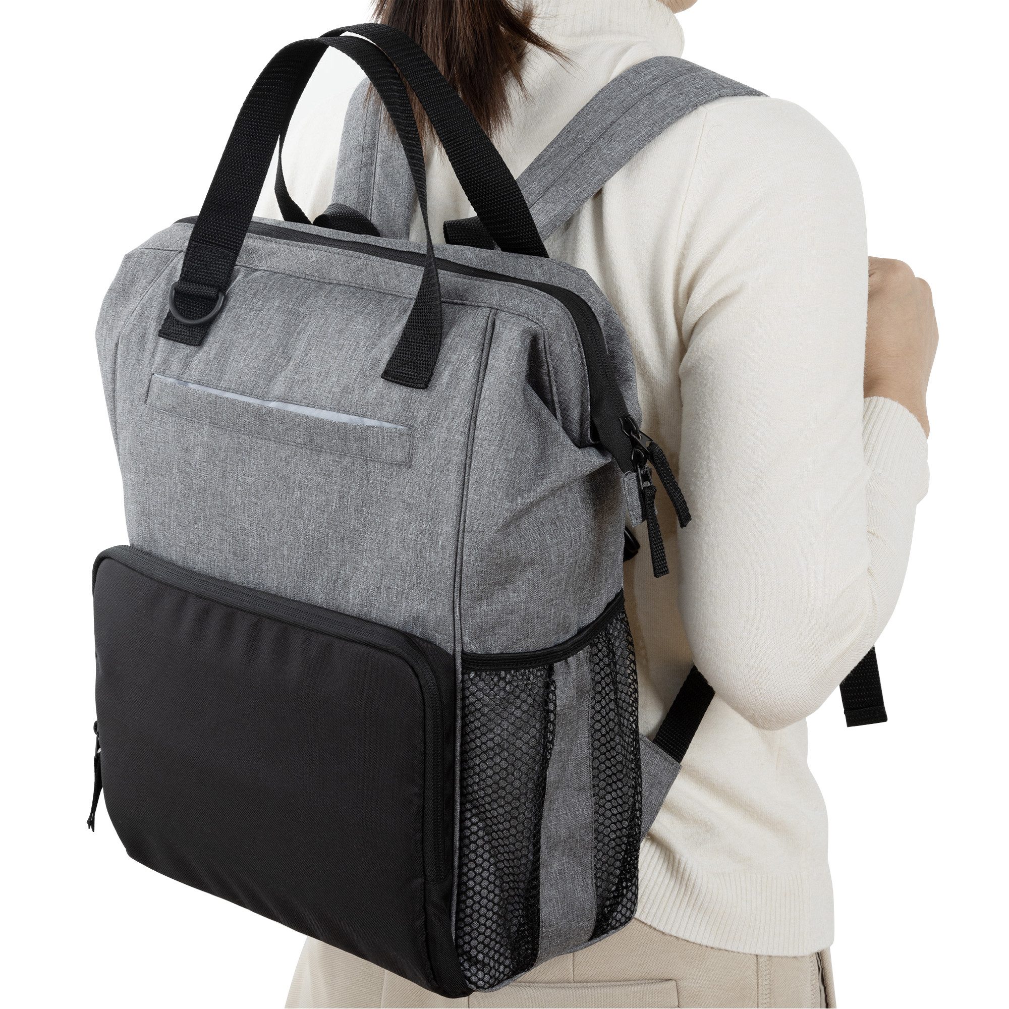Wickeltasche Multifunktions Wickelrucksack groß - Laptopfach und Wickelunterlage