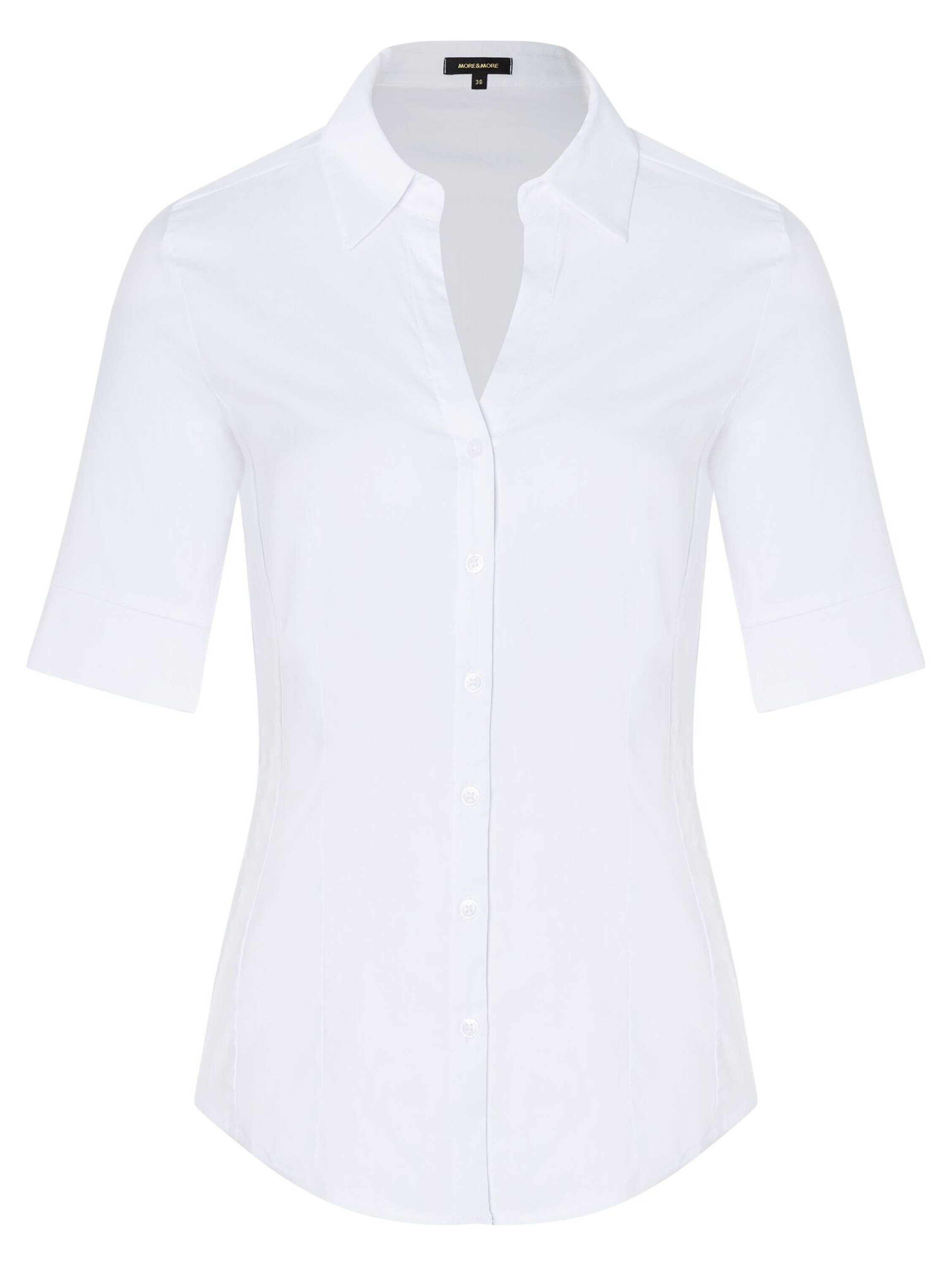 Kurzarmbluse Baumwollstretchbluse