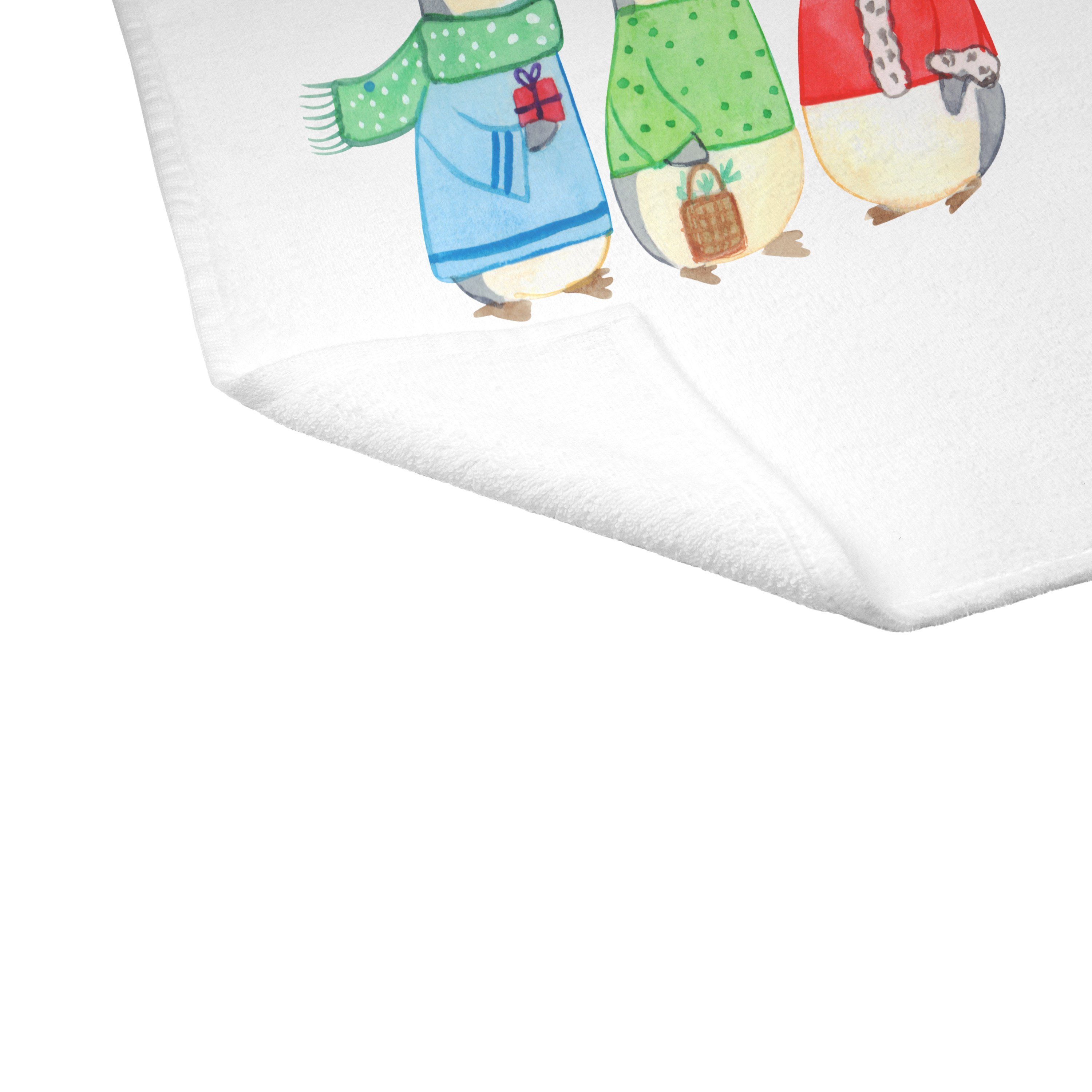 Mr. & Geschenk, Heilige Sport Winterzeit Handtuch Weiß (1-St) Wei, drei - Panda - Könige Mrs. Handtuch