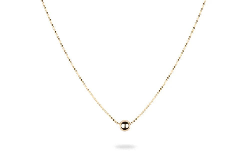 Kette mit Anhänger Single Ball Necklace - 14k Gold filled