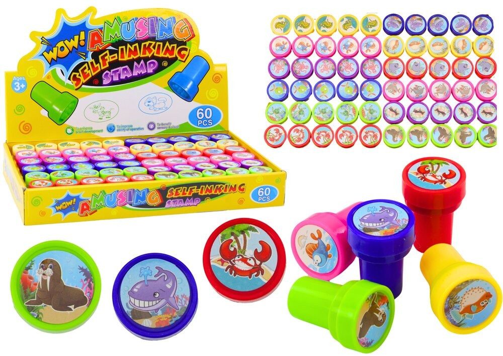 LEAN TOYS Stempel LeanToys Dekorative Stempel 12 Wassertiermuster 6 Farben