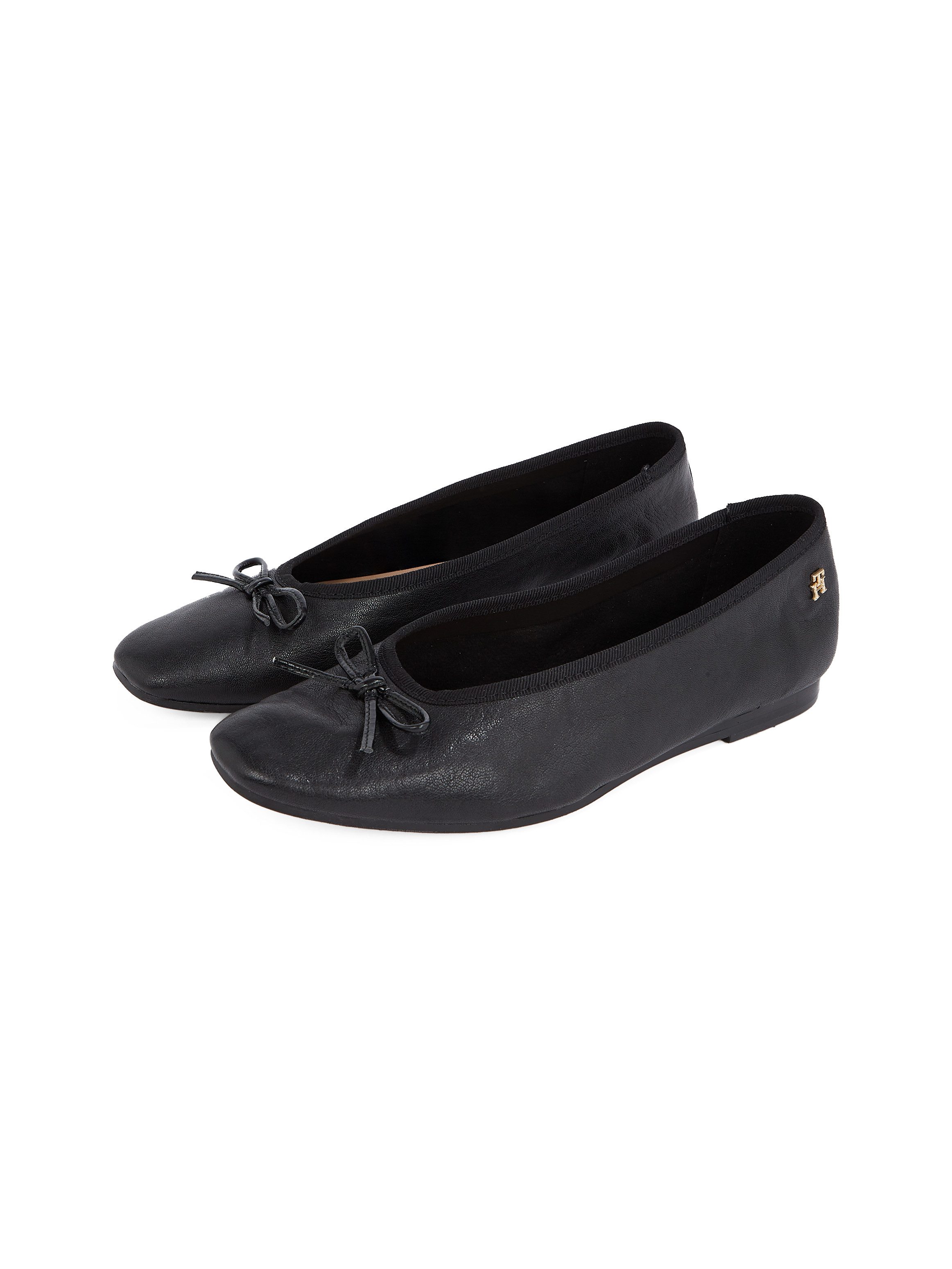Tommy Hilfiger SOFT LEATHER BALLERINA BOW Ballerina Businessschuh Flats Slipper Schlupfschuh in schmaler Form