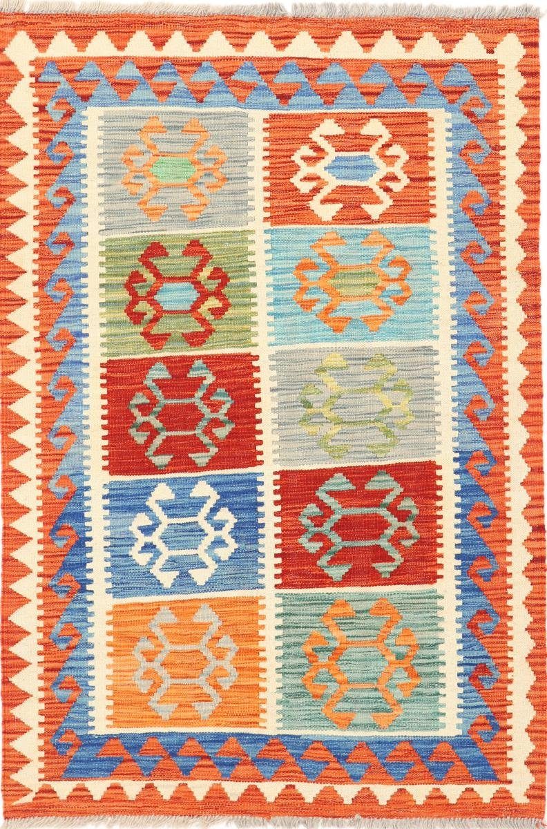 Orientteppich Kelim Afghan Heritage 102x150 Handgewebter Moderner Orientteppich, Nain Trading, rechteckig, Höhe: 3 mm | Kurzflor-Teppiche
