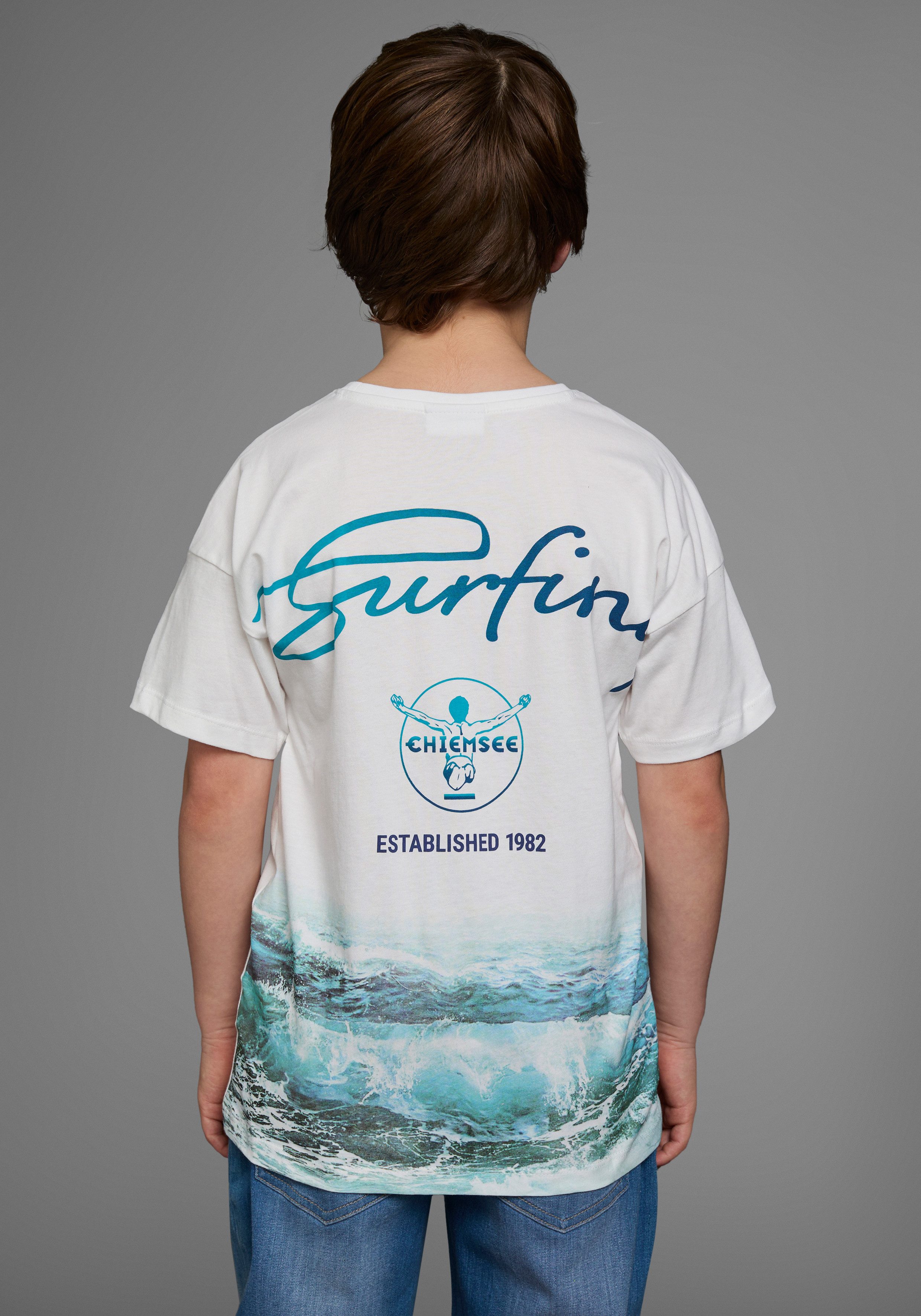 Chiemsee T-Shirt WAVE Kurzarm, Basic-Passform, bedruckt, Rundhalsausschnitt