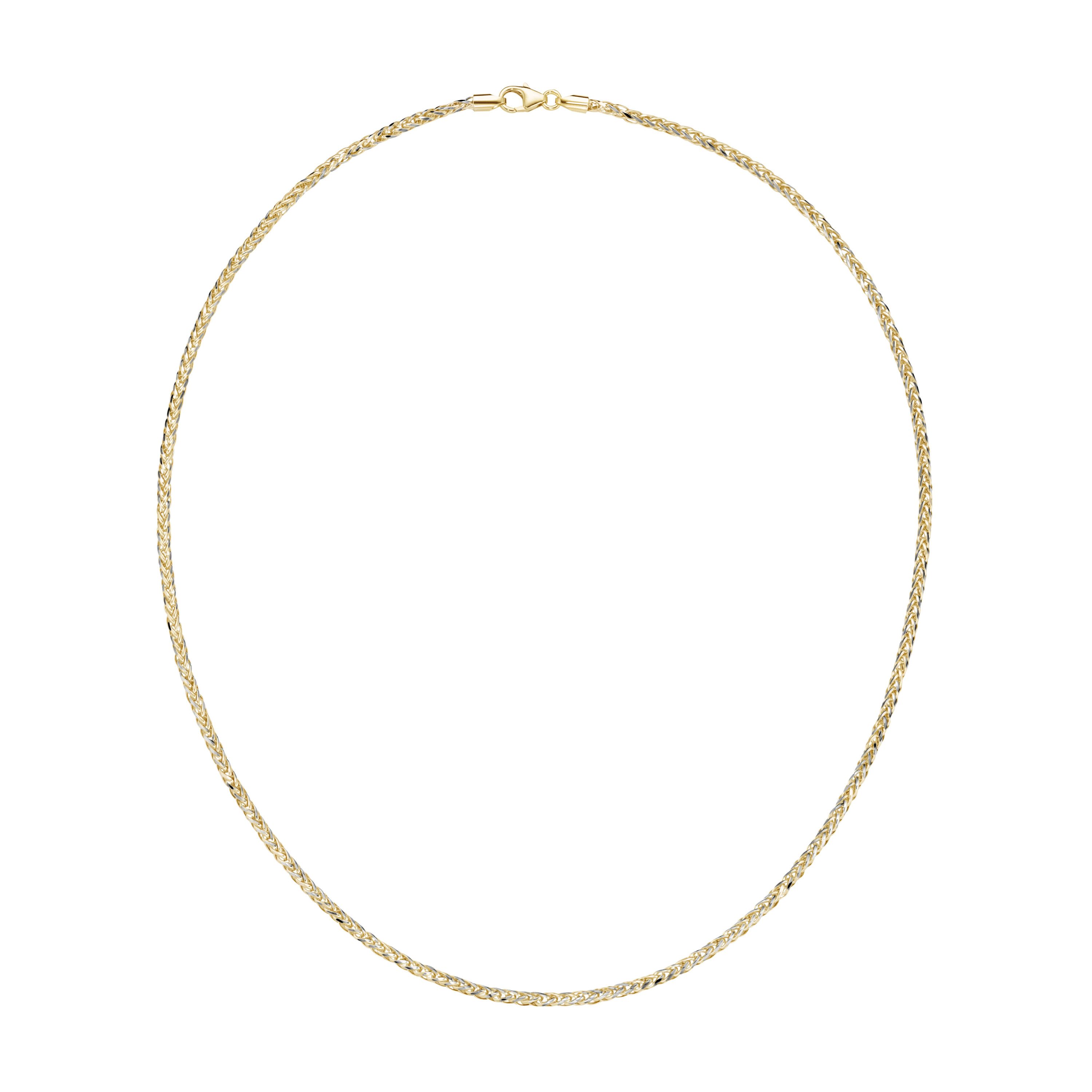 Luigi Merano Goldkette in Zopfketten-Muster bicolor, günstig online kaufen