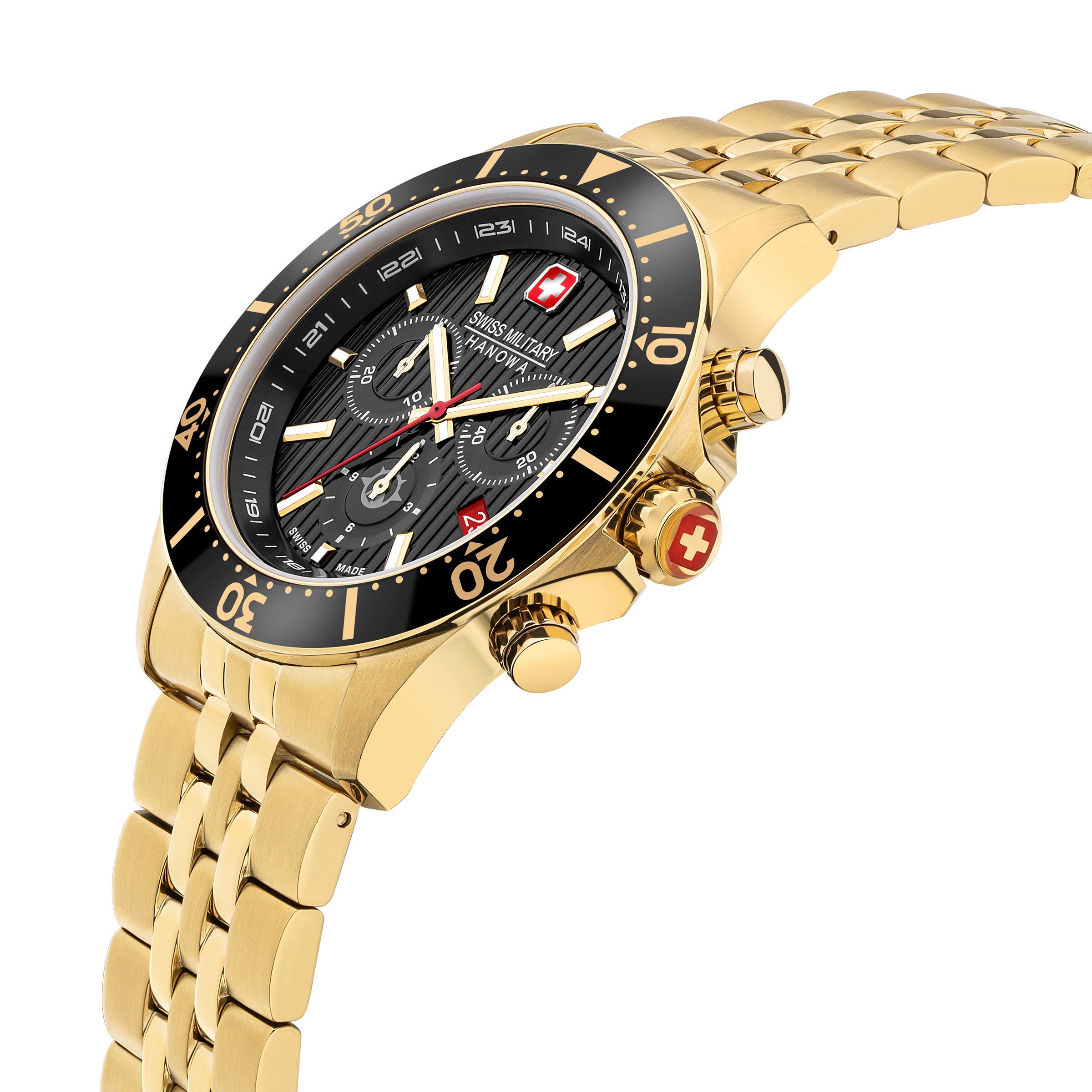 Swiss Military Hanowa Chronograph Flagship X SMWGI2100710, Quarzuhr, Armbanduhr, Herrenuhr, Swiss Made, Edelstahlarmband, analog