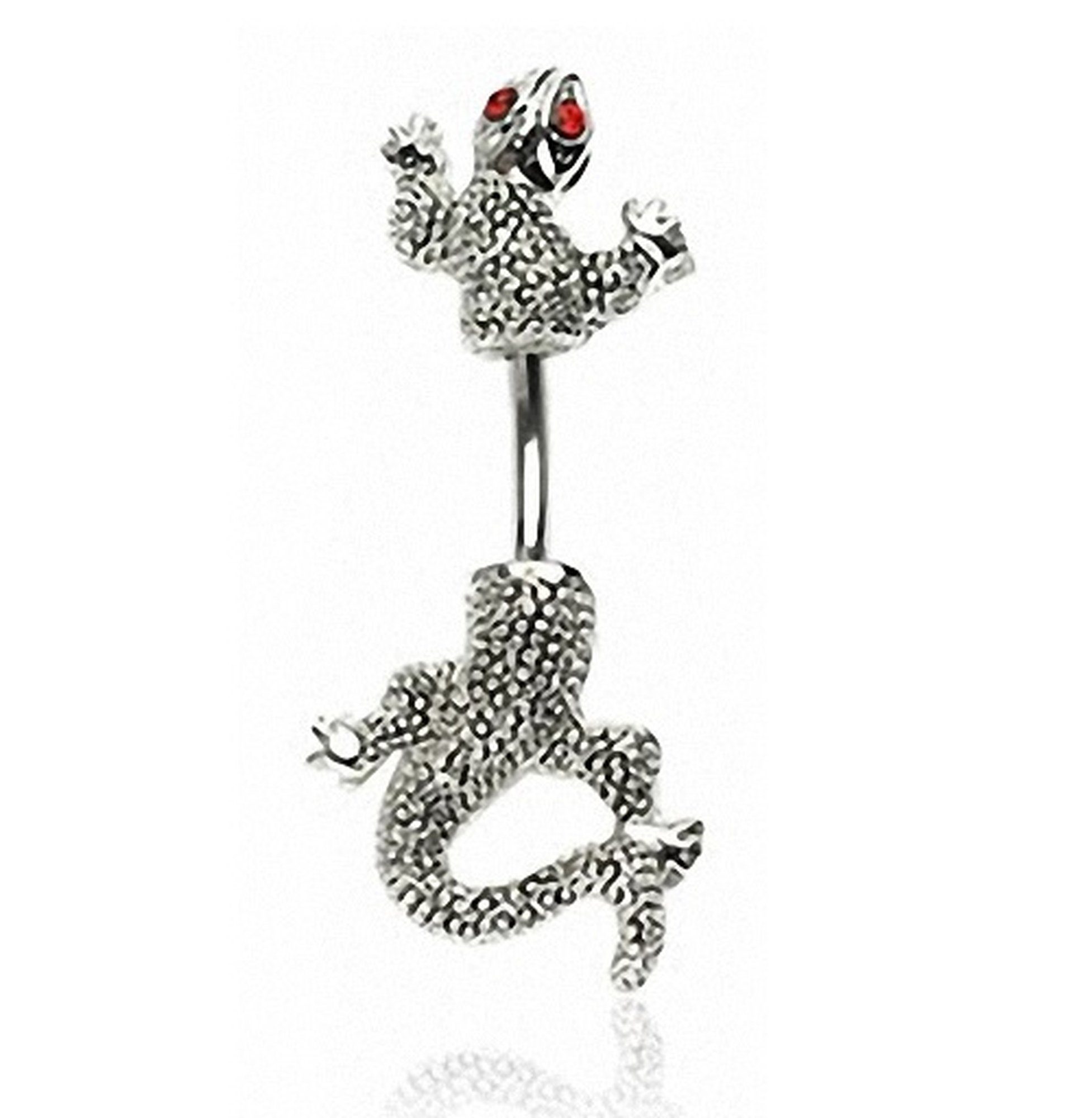 Taffstyle Bauchnabelpiercing Piercing Chirurgenstahl Kristall Eidechse günstig online kaufen