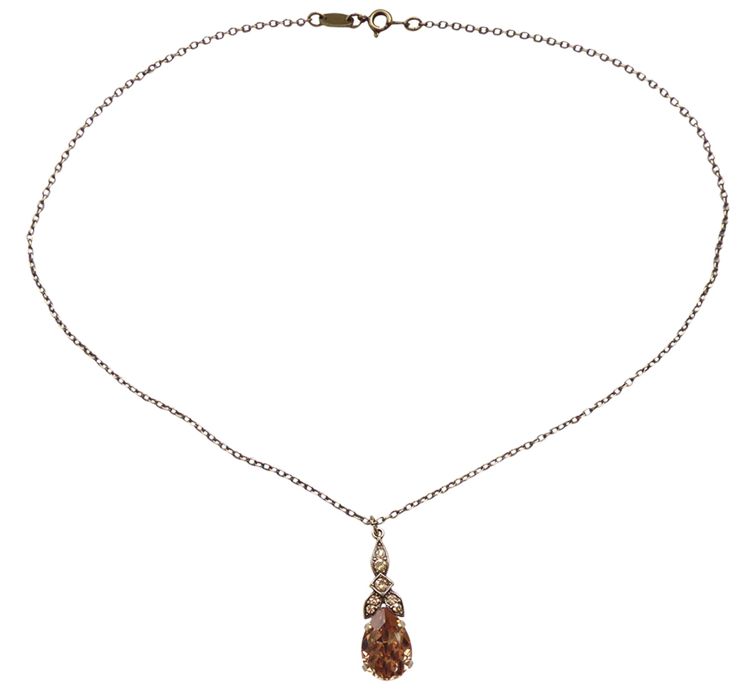 Mugello Gliederkette Belinda Kette champagner filigran Vintage-Look retro, Handgefertigter Modeschmuck, made in Germany
