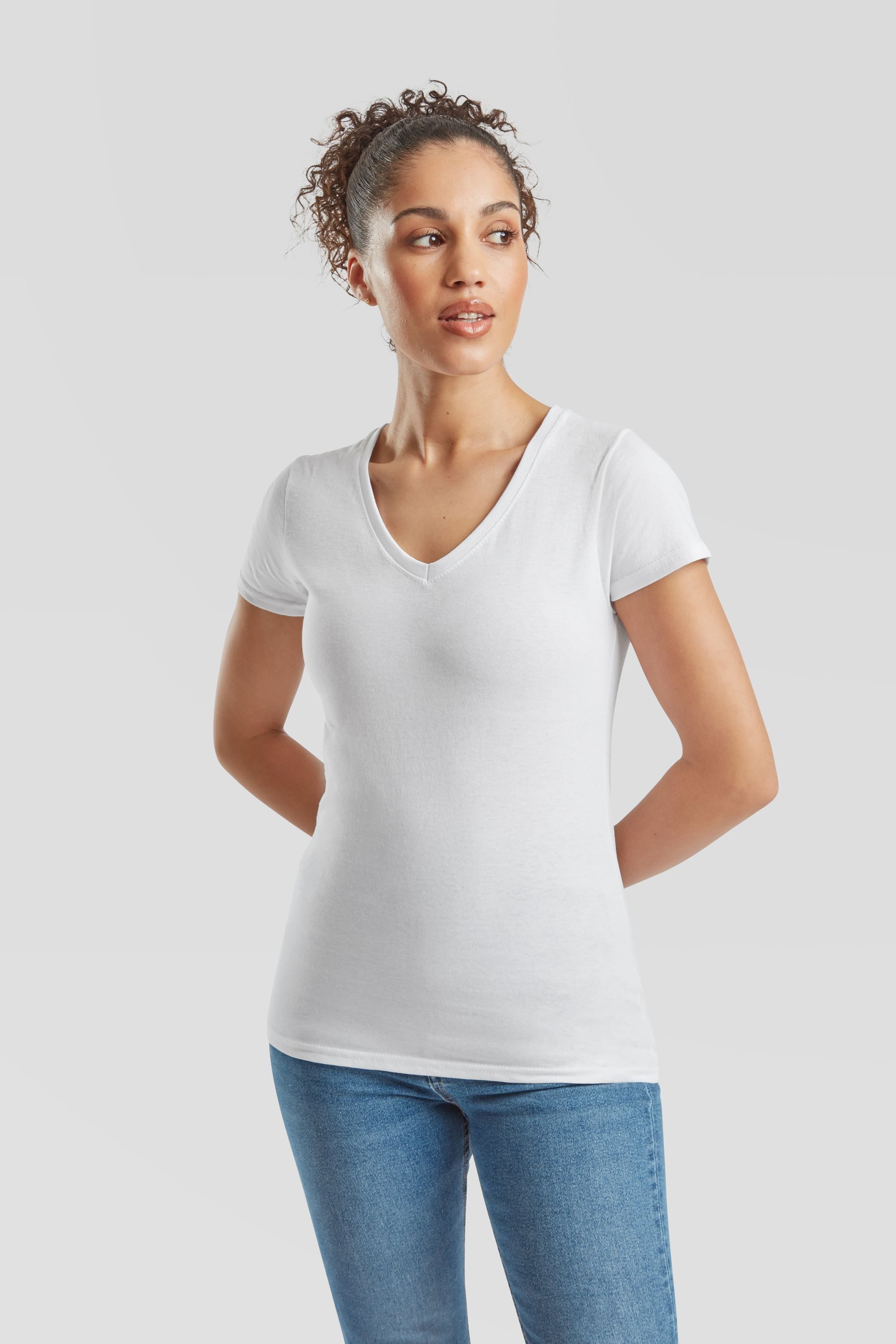 Fruit of the Loom V-Shirt Ladies Valueweight V-Neck T
