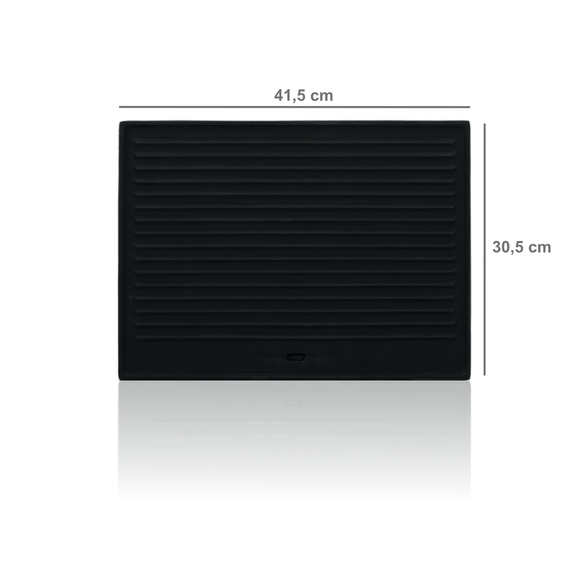 BBQ-Toro Grillplatte Gusseisen Grillplatte 41,5 x 31 cm, passend für Gasgrill, Holzkohlegri, Wendeplatte, eine Seite gerippt, eine Seite glatt