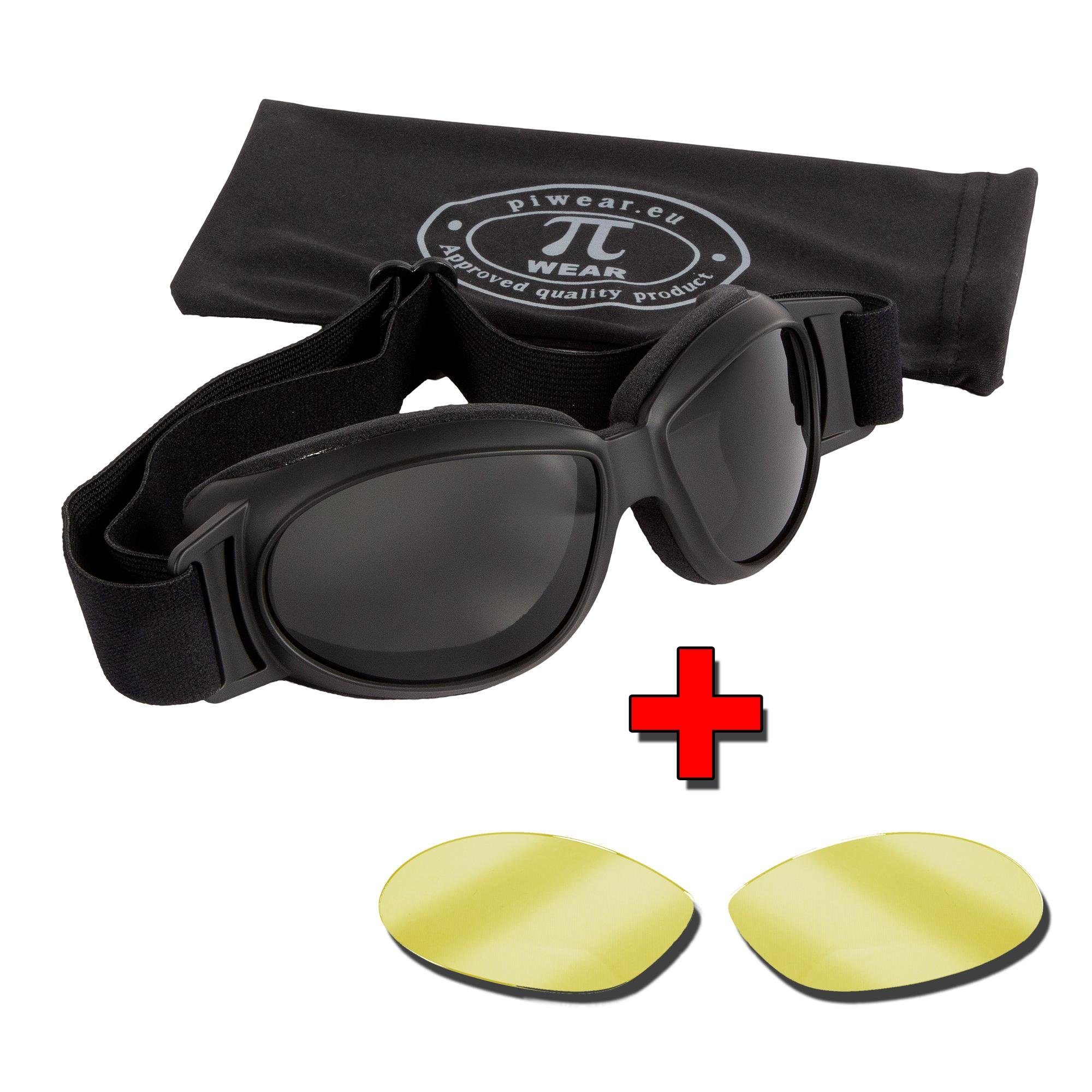 SM Motorradbrille PiWear Black PiWear / SM Hills YTM Kit