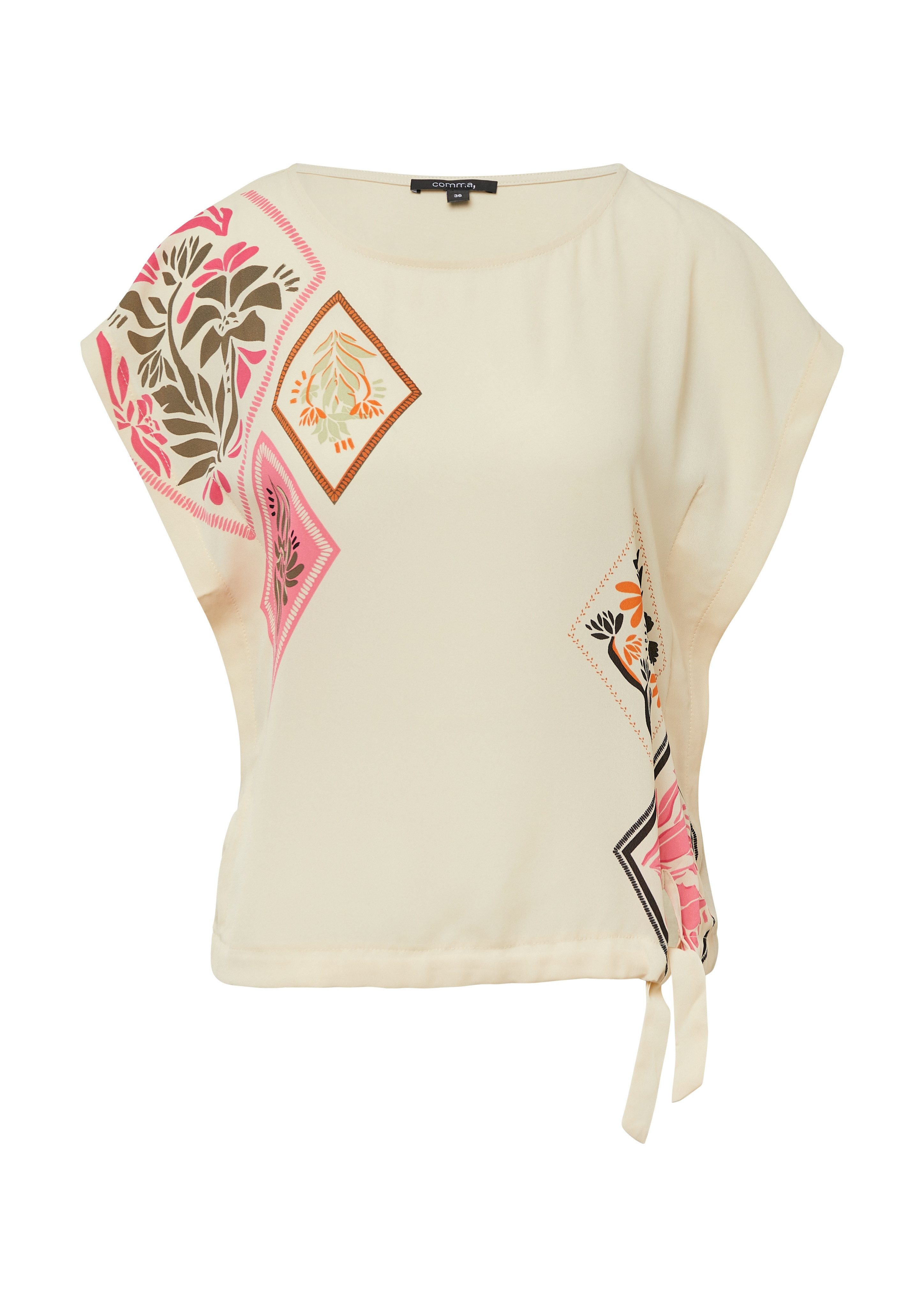 comma Fledermausshirt mit floralem Muster und Fledermaus-Ärmeln günstig online kaufen