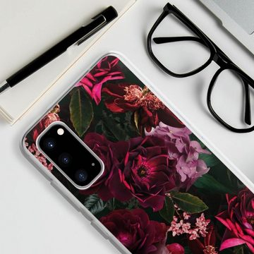 DeinDesign Handyhülle Rose Blumen Blume Dark Red and Pink Flowers, Samsung Galaxy S20 Silikon Hülle Bumper Case Handy Schutzhülle
