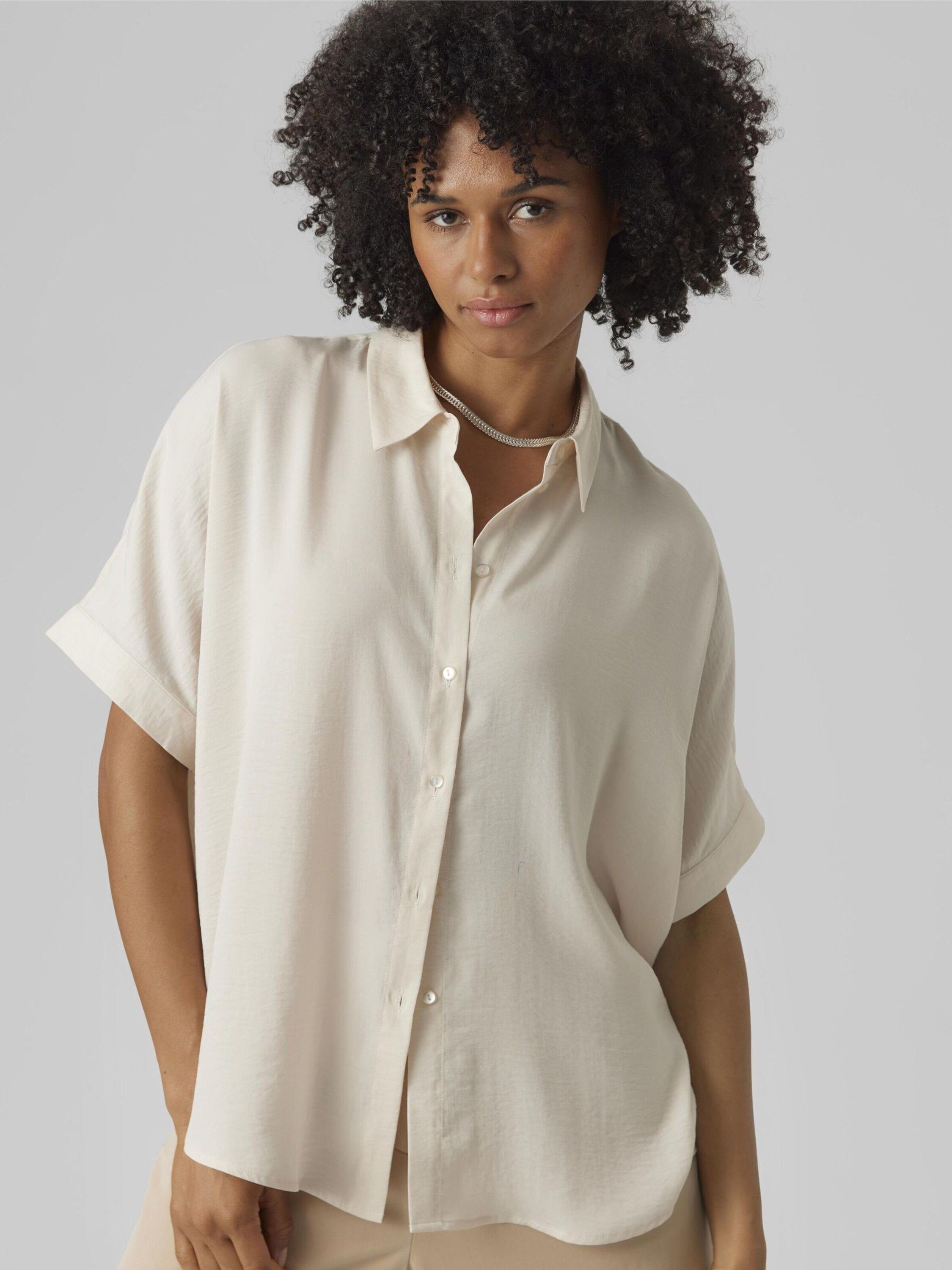 Vero Moda Kurzarmbluse VMKatrine (1-tlg) Plain/ohne Details