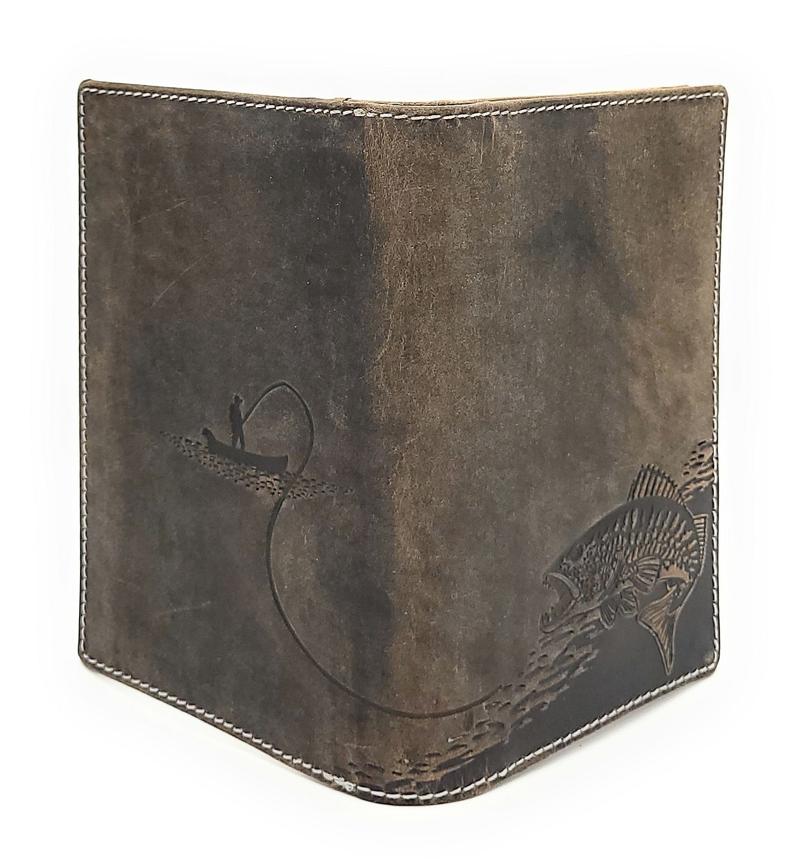 JOCKEY CLUB Brieftasche echt Leder Dokumenten Hülle - Etui mit Zander Prägung