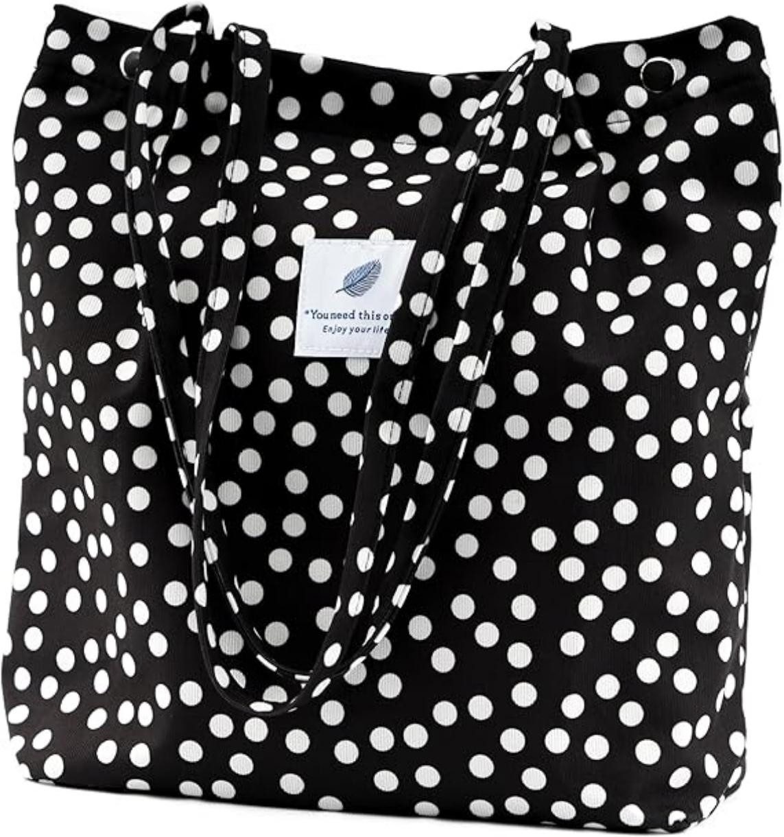 Coonoor Schultertasche Damen Grosse Kapazität Canvas Tasche Tote Handtasche