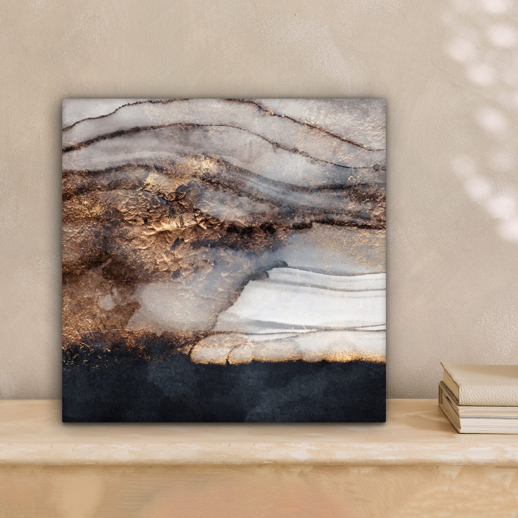 OneMillionCanvasses® Leinwandbild Sturm - Gold - günstig online kaufen
