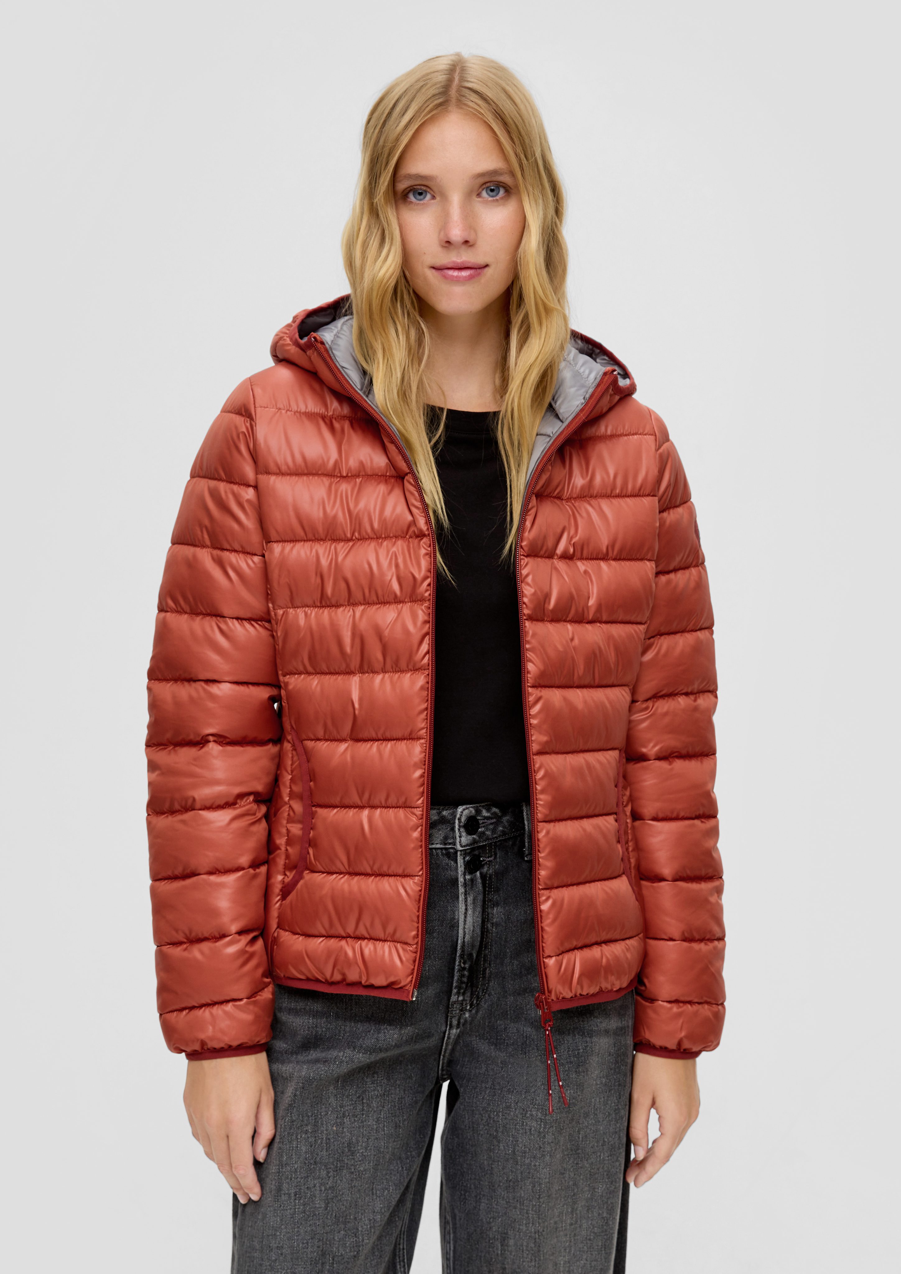 QS Outdoorjacke Steppjacke mit Kapuze Paspel günstig online kaufen