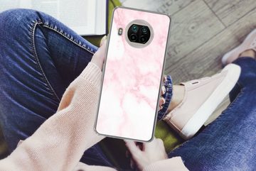 MuchoWow Handyhülle Marmor - Weiß - Rosa - Chic - Marmoroptik, Phone Case, Handyhülle Xiaomi Mi 10T Lite, Silikon, Schutzhülle