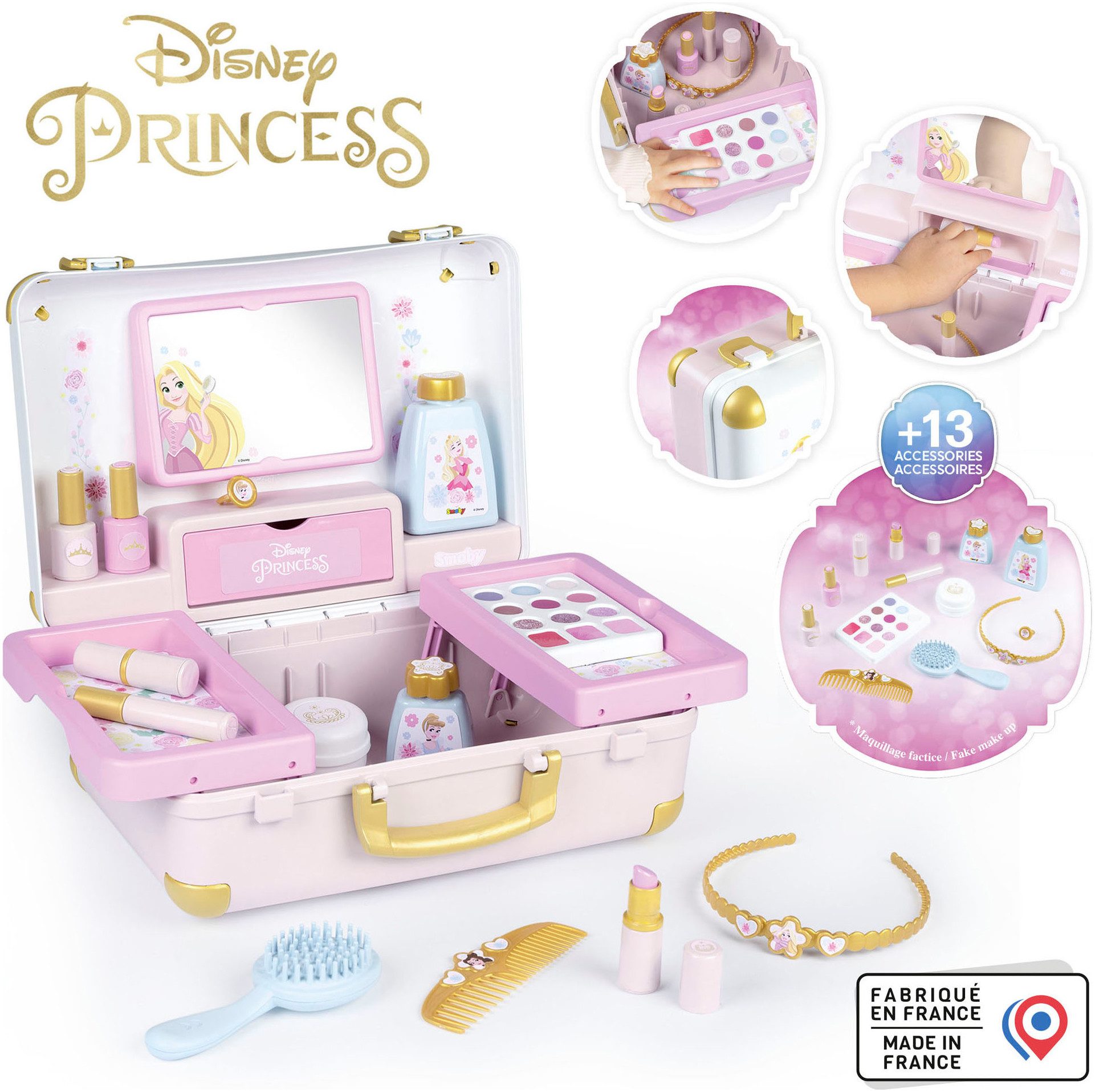 Smoby Kreativset Disney Princess Kosmetikkoffer, Made in Europe