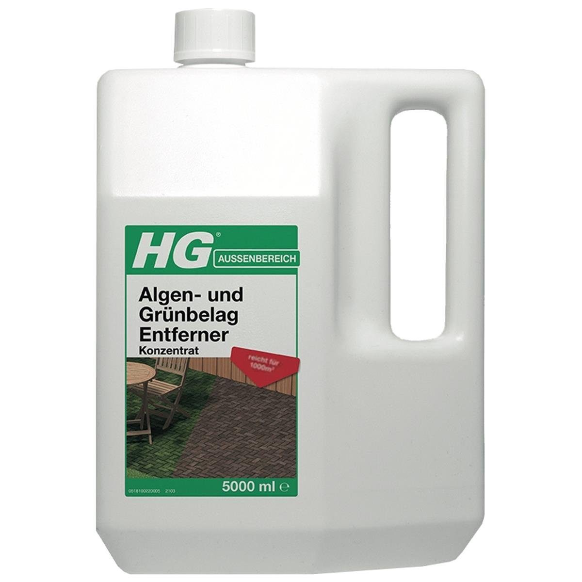 (1er Entferner Pack) HG 5L Konzentrat Spezialwaschmittel Grünbelag Algen- und HG
