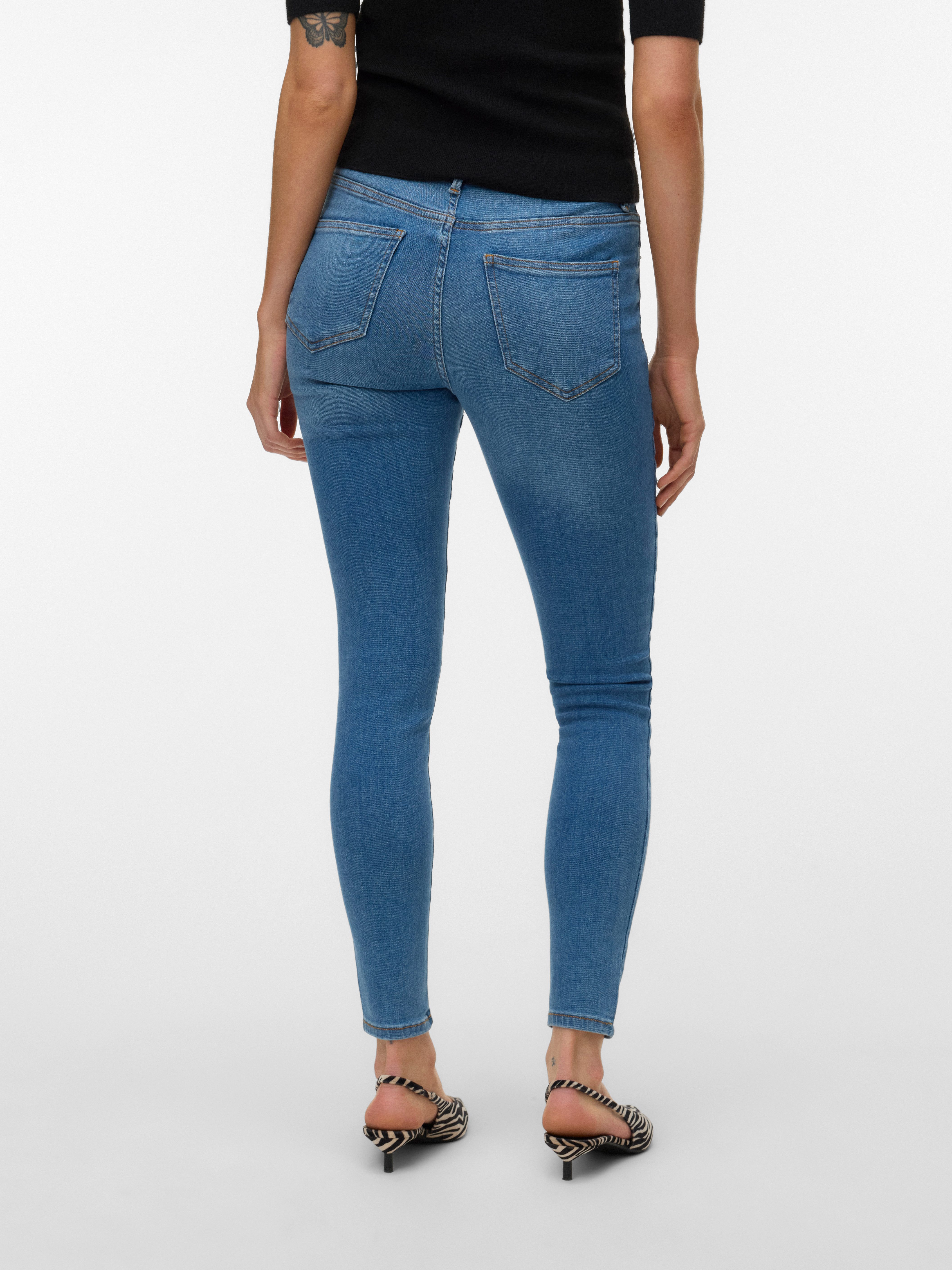 Vero Moda Skinny-fit-Jeans VMPOLLY MR SKINNY JEANS RA3049 NOOS Baumwollmisc günstig online kaufen