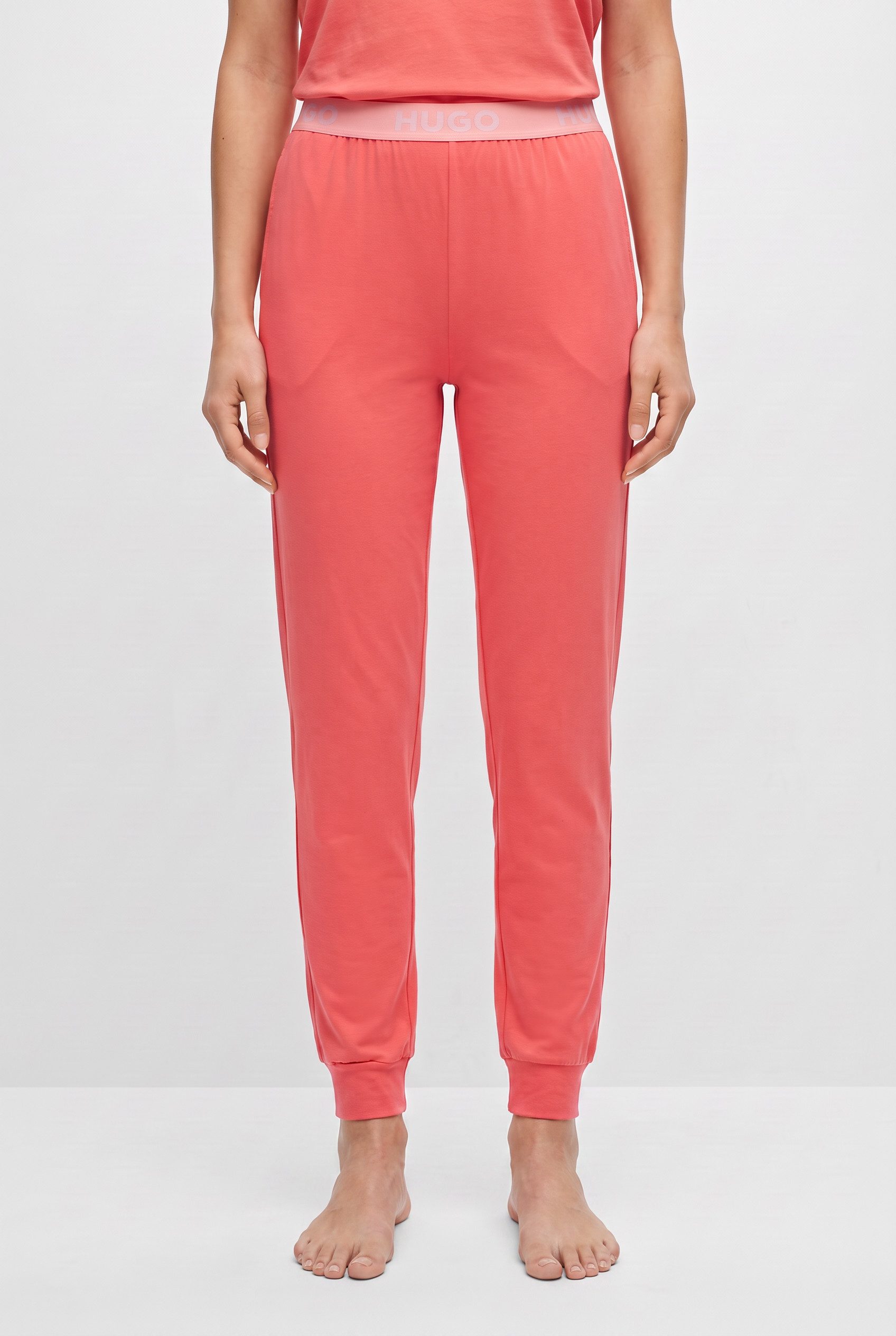 HUGO Homewearhose SPORTY LOGO_PANTS mit Markenlabel