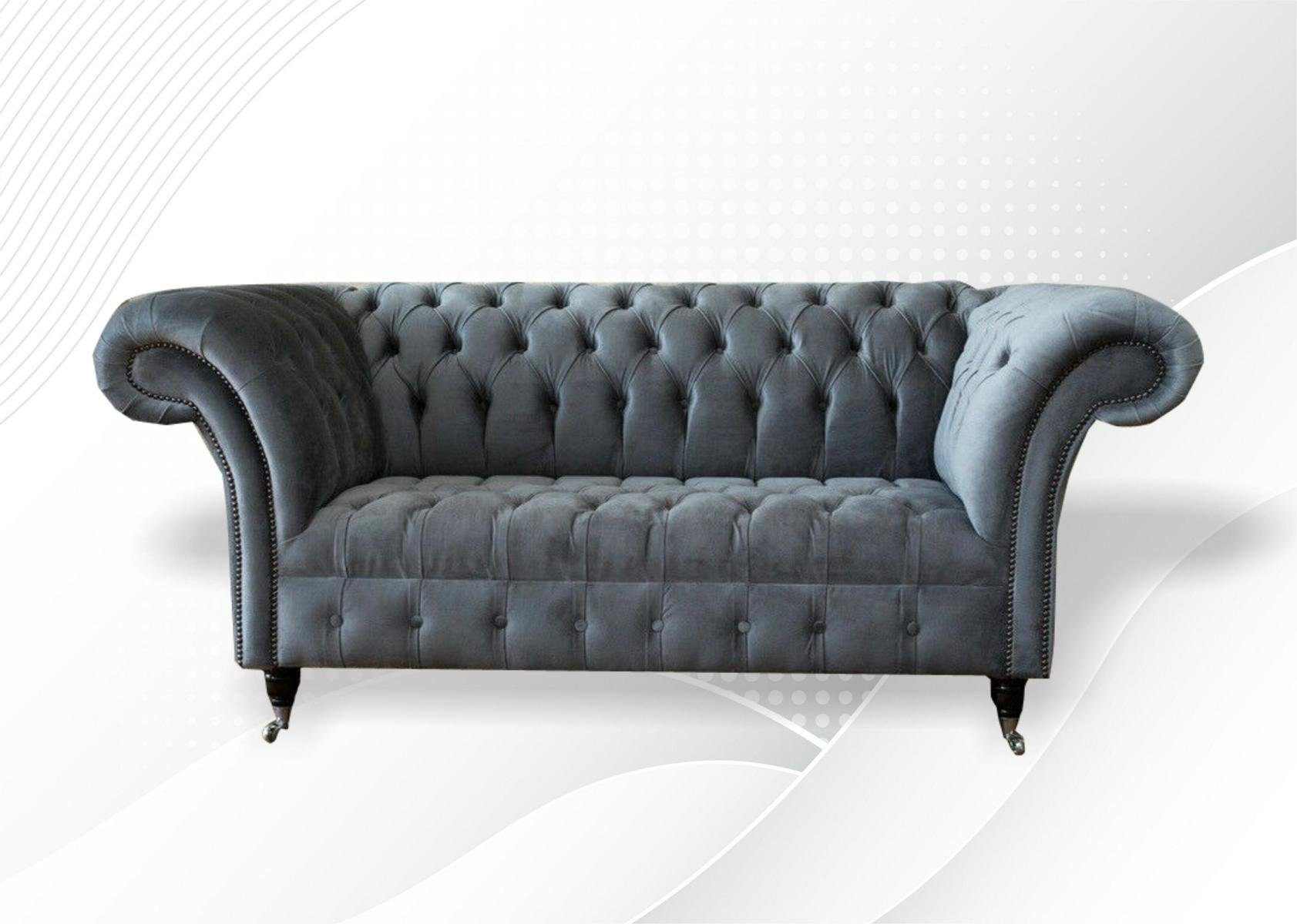 JVmoebel Chesterfield-Sofa, Chesterfield 2 Sitzer Design Sofa Couch 185 cm