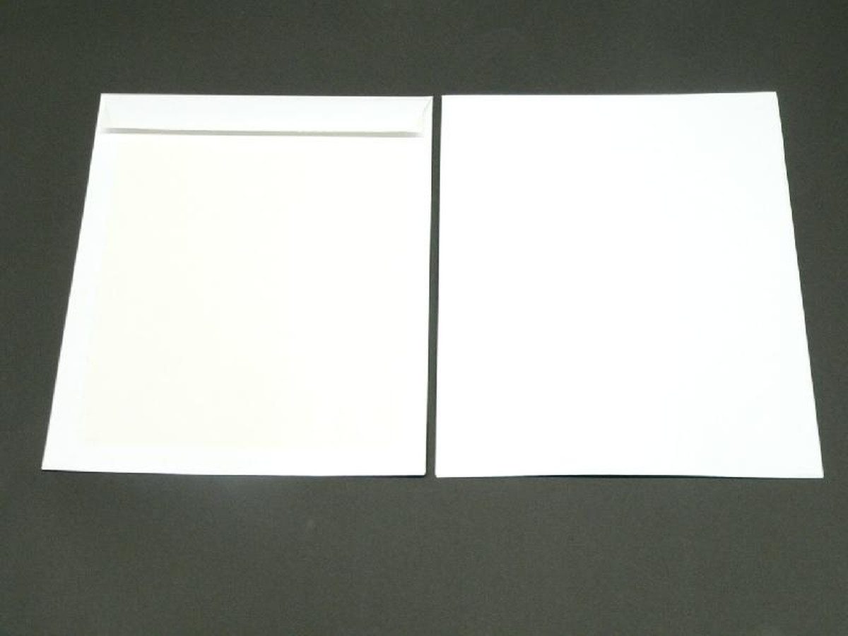 Blanke Briefhüllen Versandtasche Versandtaschen 318x394mm 120g/qm HK Papprückwand VE=125 Stück weiß.