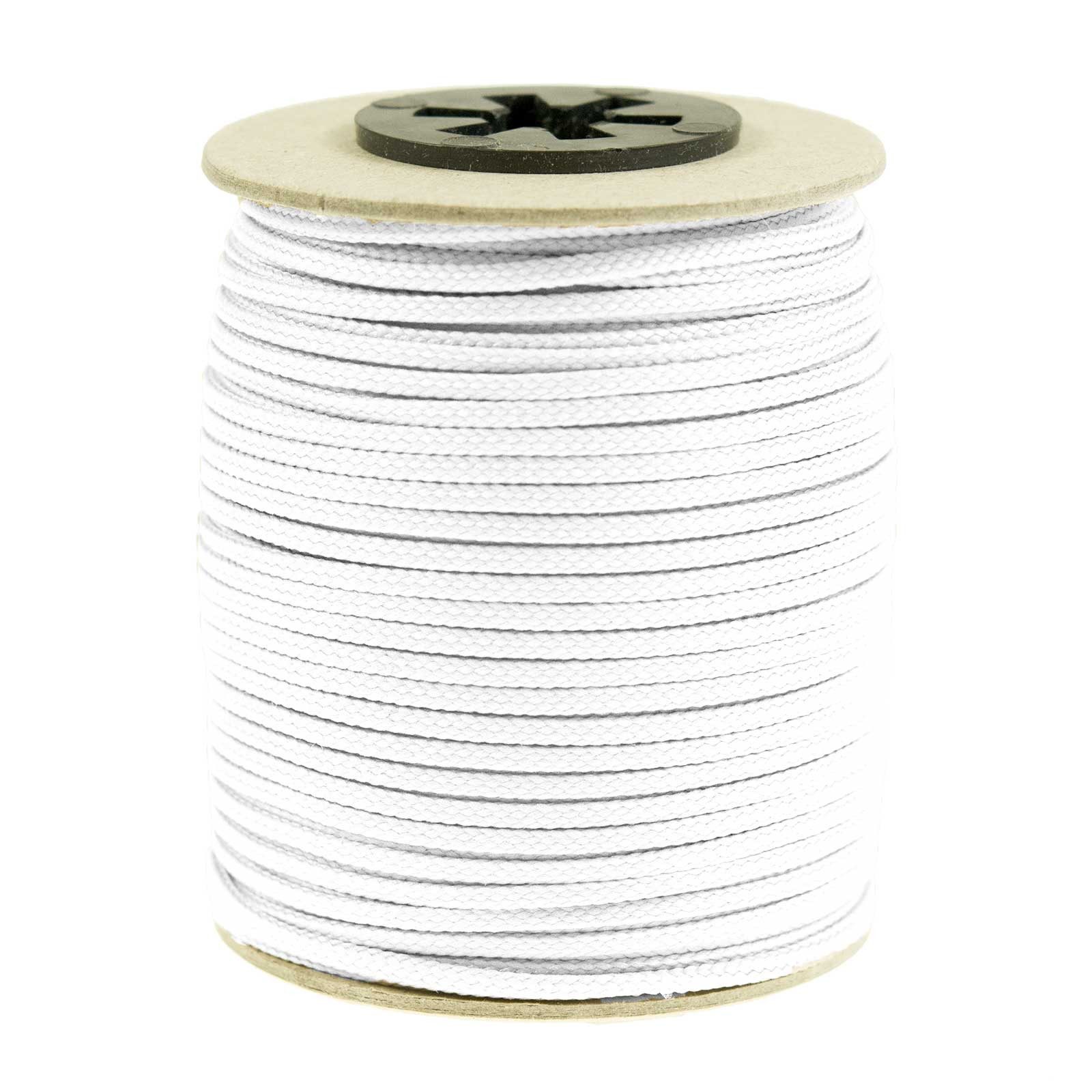 maDDma Kordel 50 Meter Polyesterschnur / Flechtschnur 2mm - 8-fach geflochten!, weiß