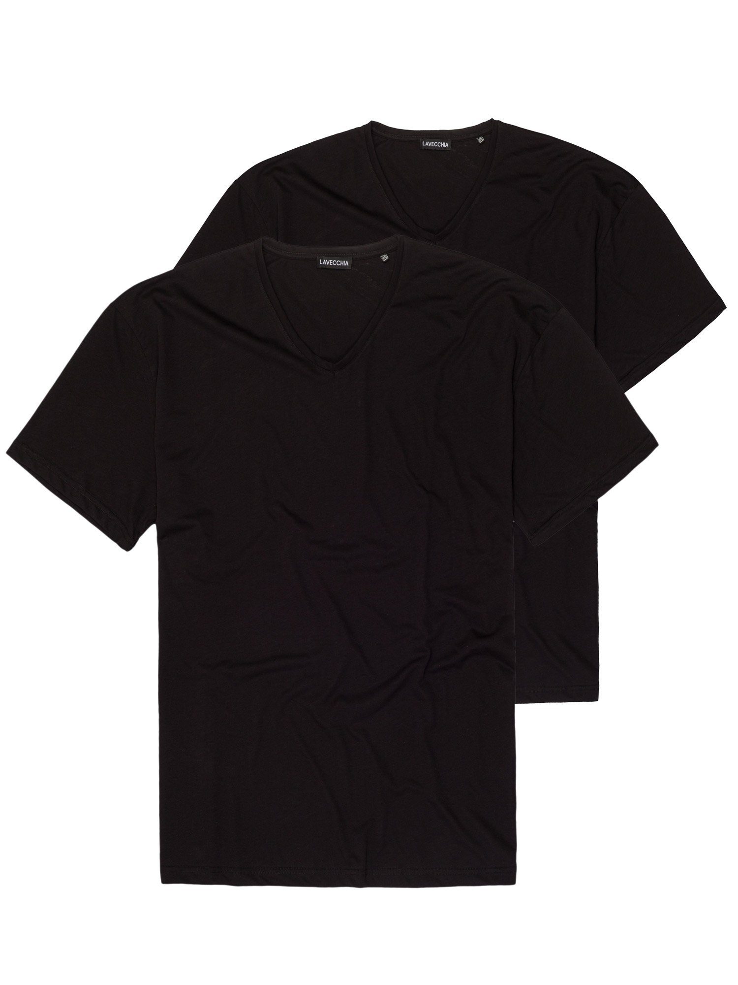 V-Ausschnitt Herrenshirt Lavecchia Herren LV-123 T-Shirt Übergrößen Shirt (2-tlg)