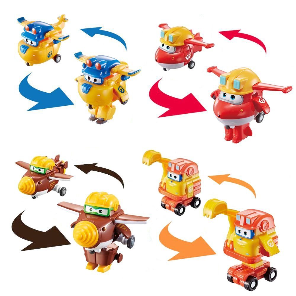 Tood Super Scoop Flugzeuge Wings Donnie, Mini Transform Wings & Spielfigur Super Jett,