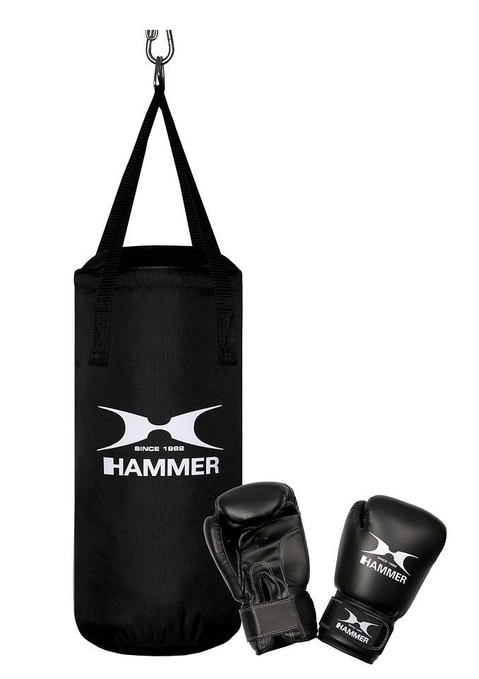 Hammer Boxsack Junior (Set, 2-tlg., mit Boxhandschuhen)