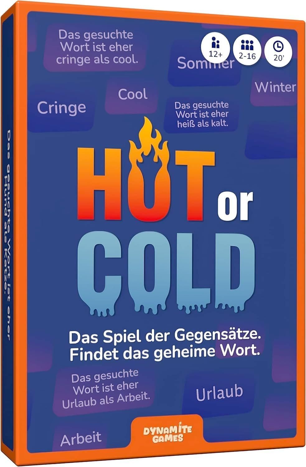 DYNAMITE GAMES Spiel Hot or Cold - Das Spiel der Gegensätze - Findet das geheime Code Wort