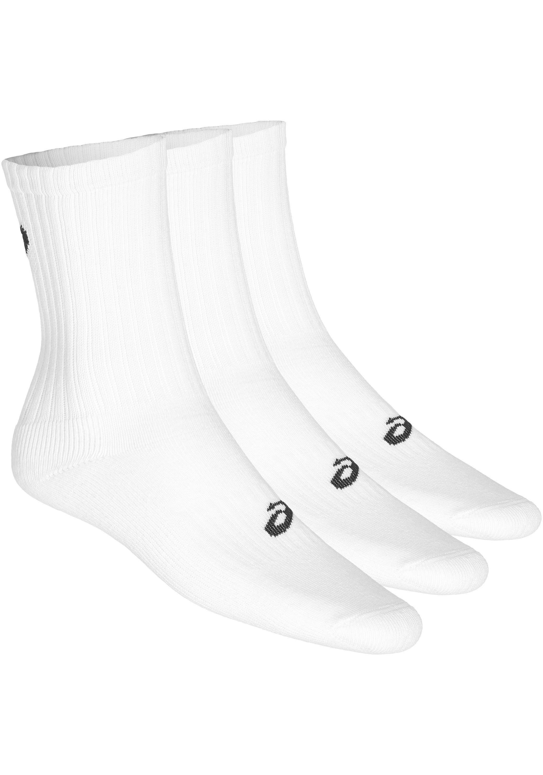 3PPK WHITE Set) CREW (3-Paar, Asics Laufsocken