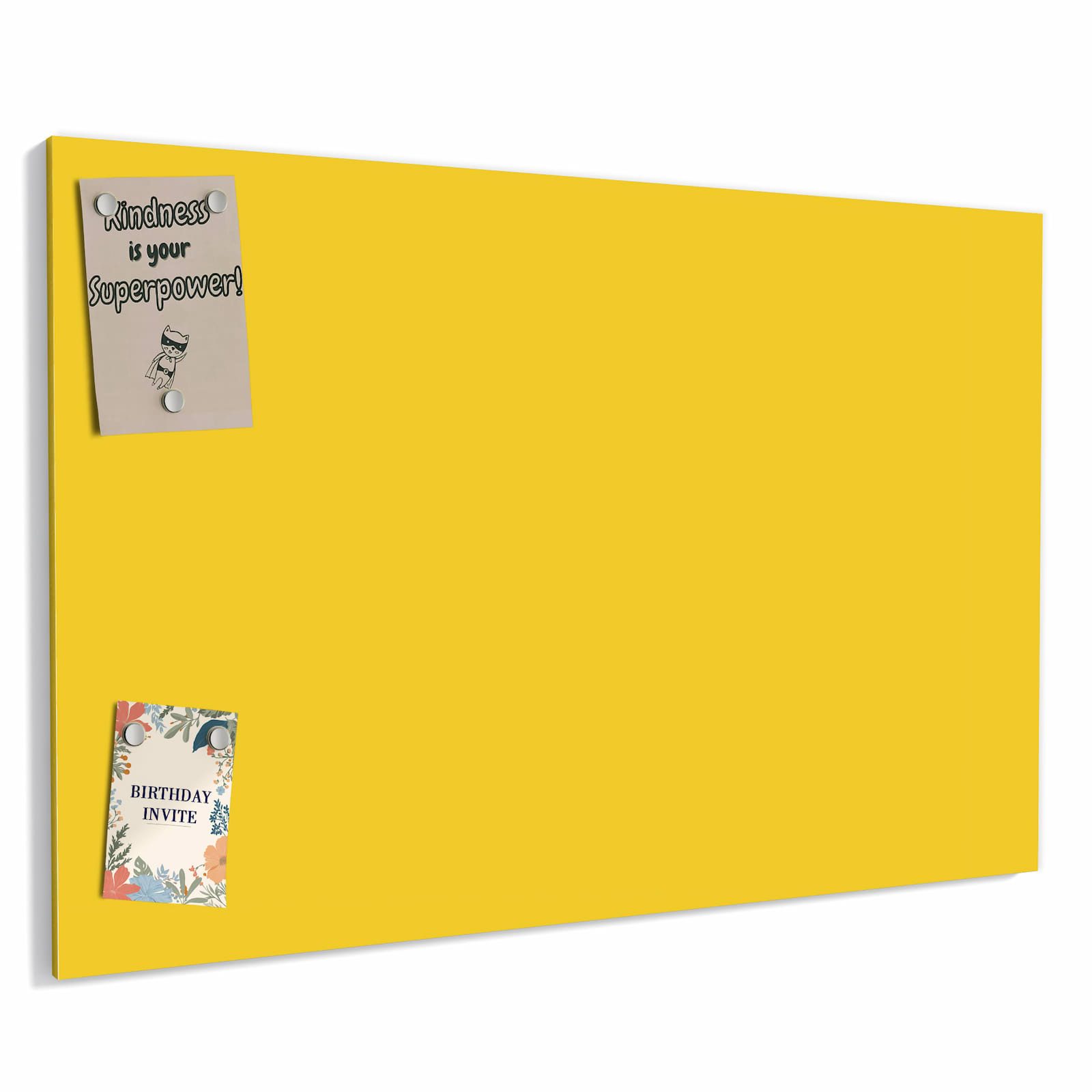 Primedeco Memoboard Metall Oranger Hintergrund II – beschreibbar & magnetisch, (Inklusive Stift, Magnete und Montagematerial, 1-tlg., 9 verschiedene Größen), Magnetisch und Beschreibbar