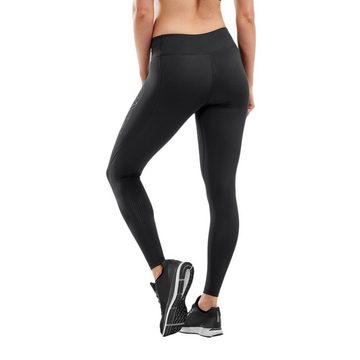 2xU Sporthose Kompressionshose lang (1-tlg) Abgestufte Kompression, Flatlock Nähte, Antibakteriell