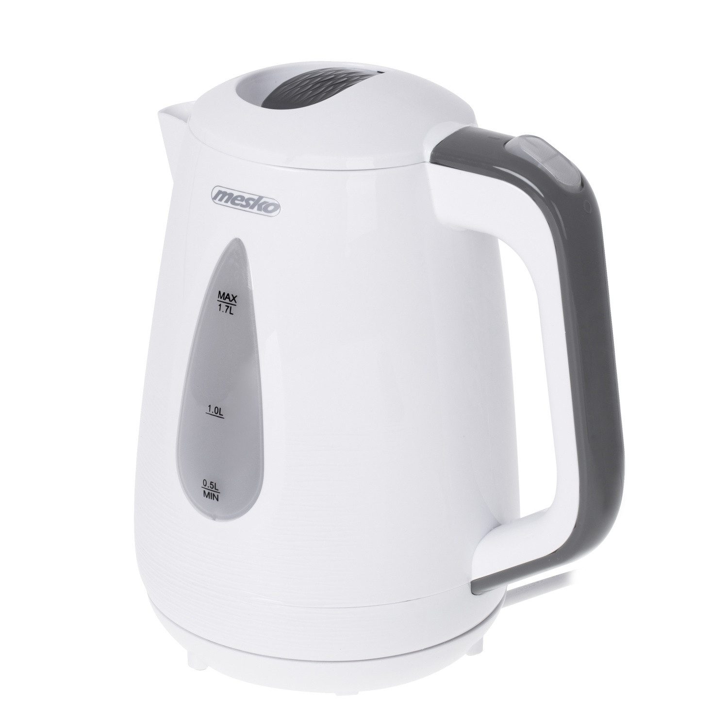 Mesko Wasserkocher MS 1261 Wasserkocher 1,7 L - 2200 W, 360° drehbar - Weiß/Grau, 1,7 l, 2200 W