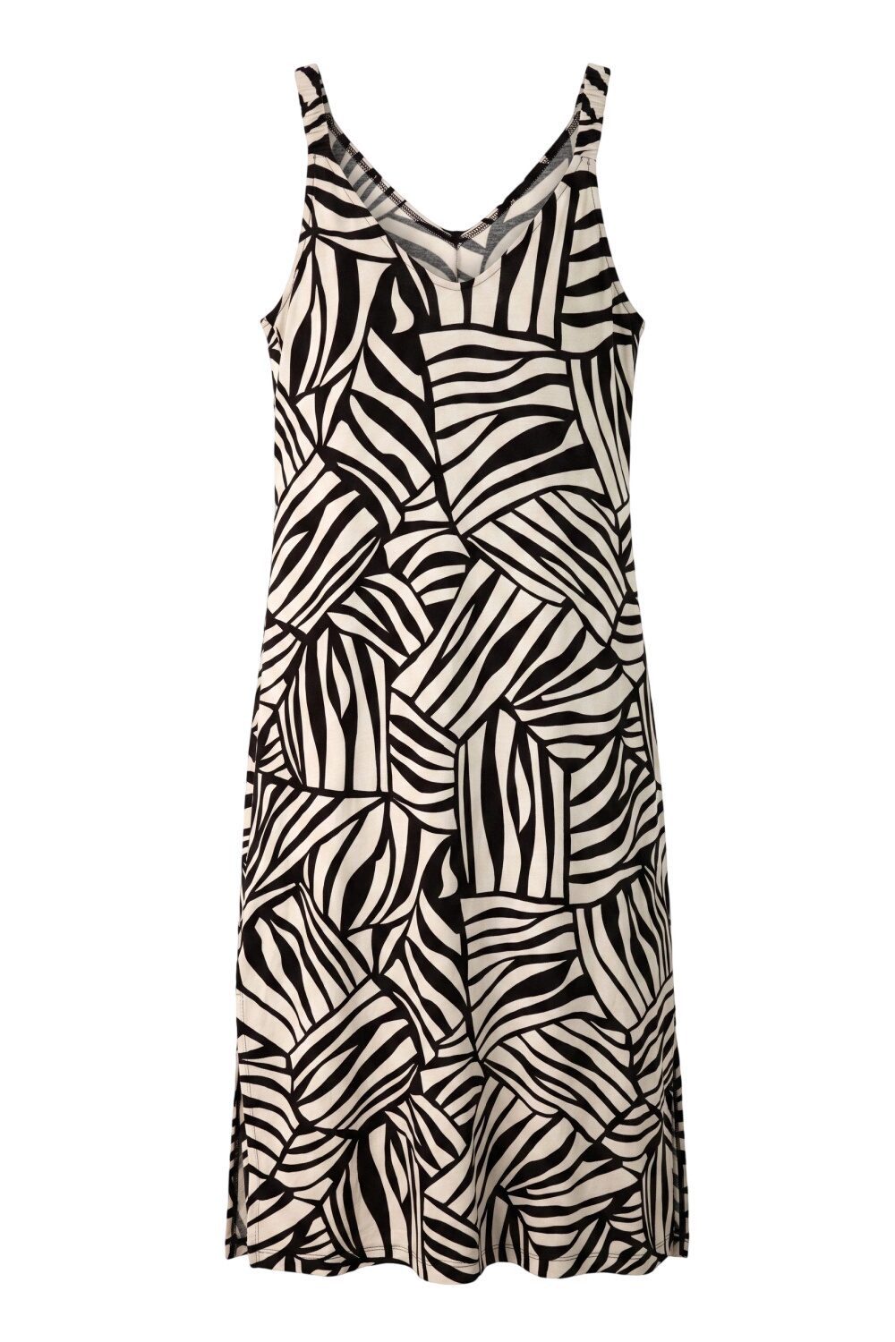Shape of You Midikleid Druck Midi Kleid mit Schlitz in Übergröße