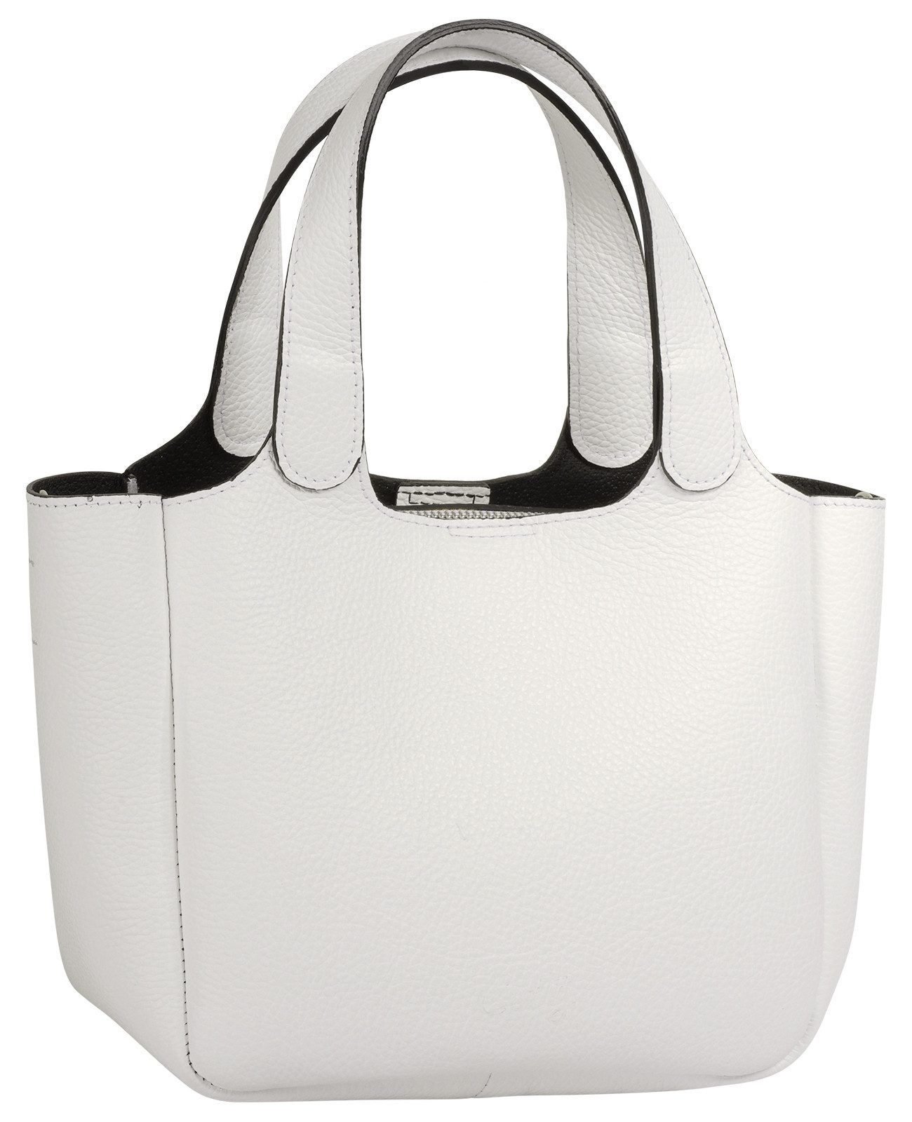 Cluty Henkeltasche, echt Leder, Made in Italy
