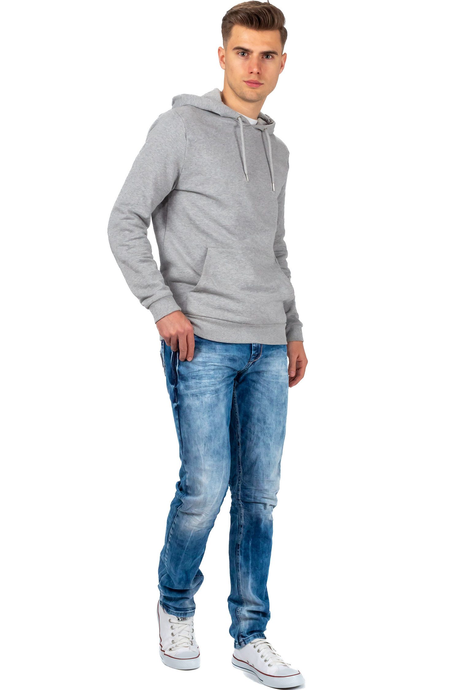 Cipo & Baxx 5-Pocket-Jeans Herren Straight Fit Hose Stonewashed BA-CD319 (1-tlg) mit lässiger Stonewashed Waschung – Bild 5 von 5