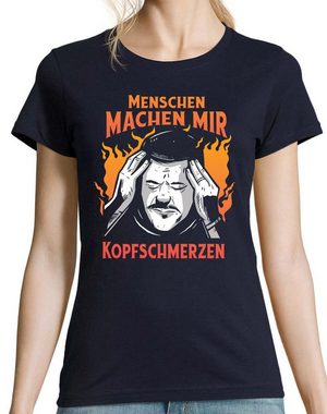 Youth Designz Print-Shirt "Menschen machen mir Kopfschmerzen" Damen T-Shirt mit modischem Print