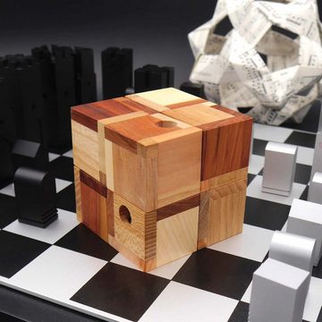 ROMBOL Denkspiele Spiel, 3D-Puzzle Akadia M - großes, schwieriges Puzzle, Holzspiel