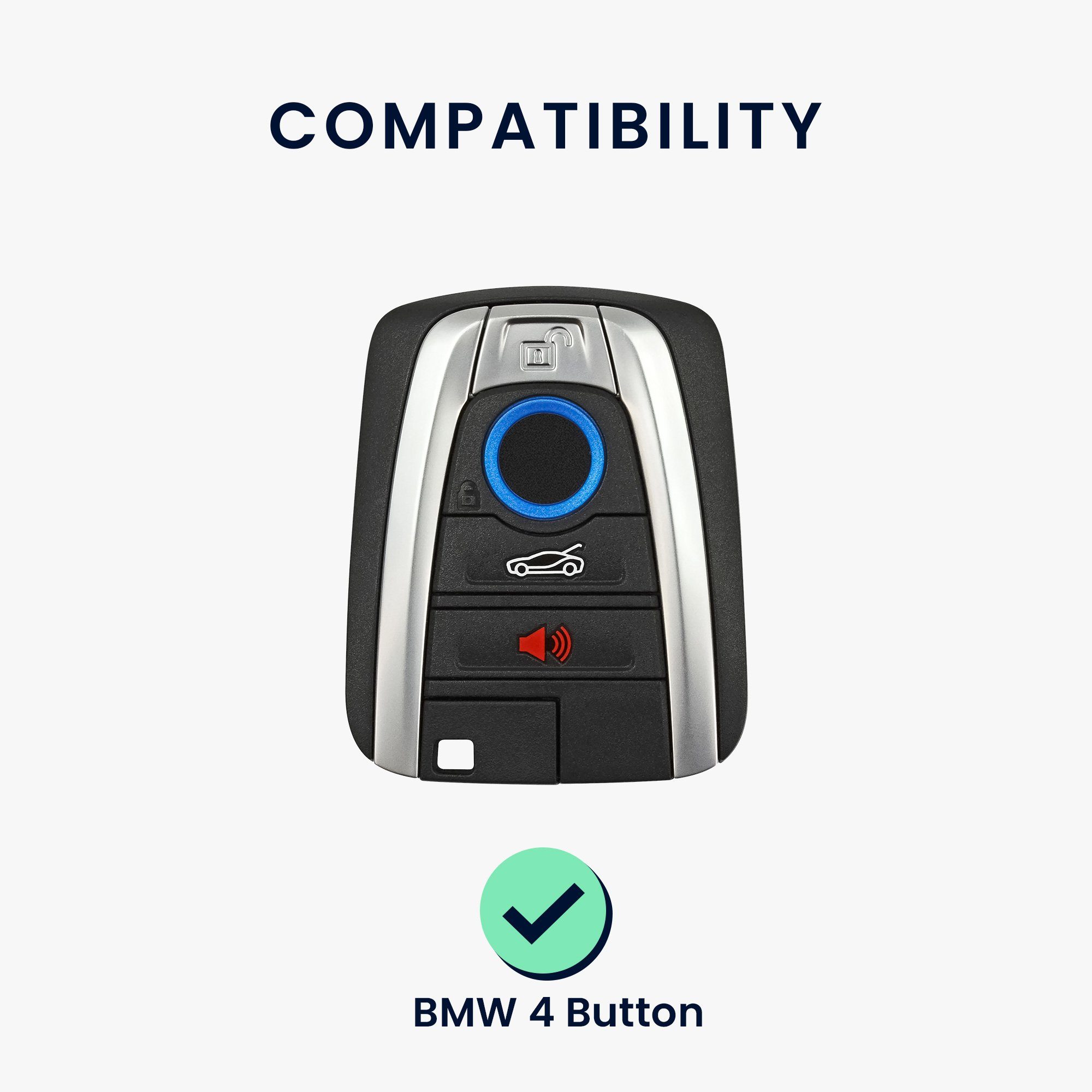Autoschlüssel Schutzhülle Hülle Schlüsselhülle TPU Schlüsseltasche BMW für Schwarz BMW, kwmobile Cover für Hochglanz