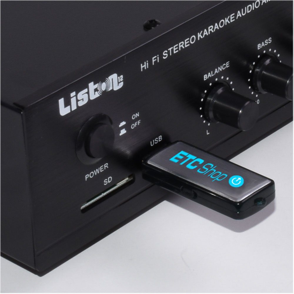 etc-shop Verstärker (240 W Verstärker Anlage Musik USB im) AUX Party MP3 Receiver Bluetooth
