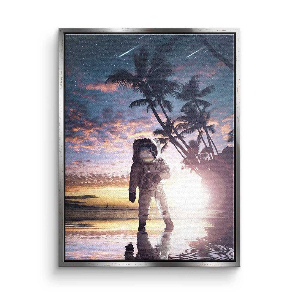 - Mindset Pop Leinwandbild Astronaut Premium Walk Walk, Rahmen ohne DOTCOMCANVAS® Leinwandbild - Art - Astronaut