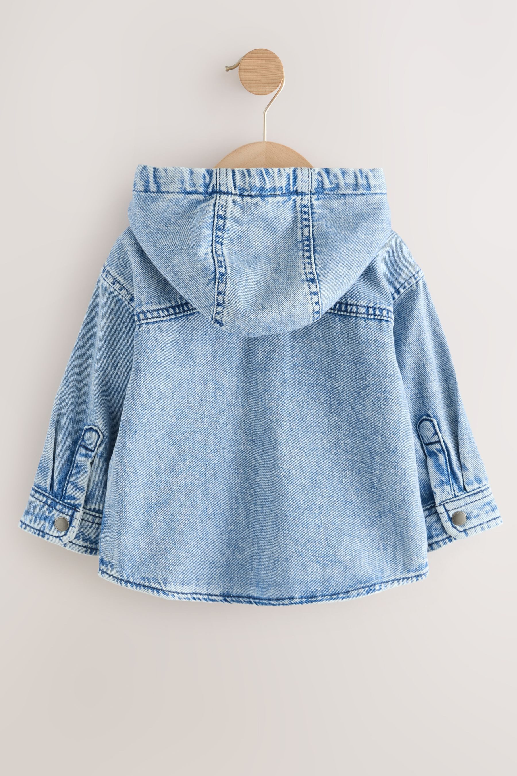 Next Jeanshemd Denim-Kapuzenhemdjacke (1-tlg) – Bild 2 von 5
