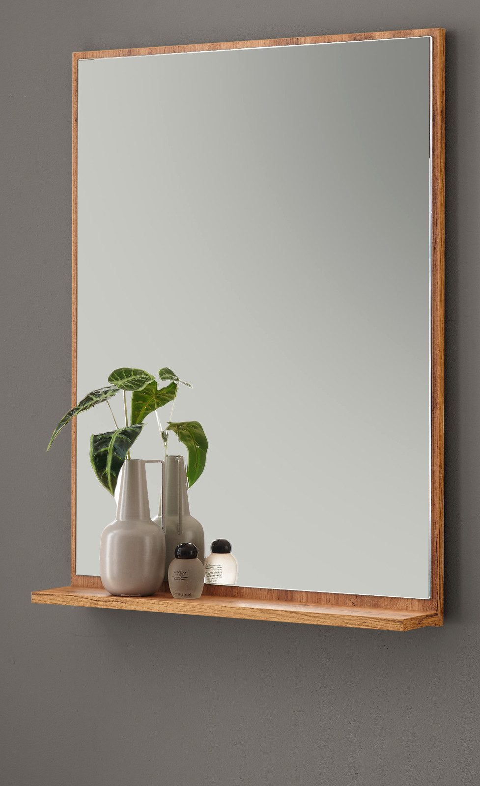 Furn.Design Badspiegel Center (Wandspiegel in Wotan Eiche Dekor, 60 x 80 cm günstig online kaufen