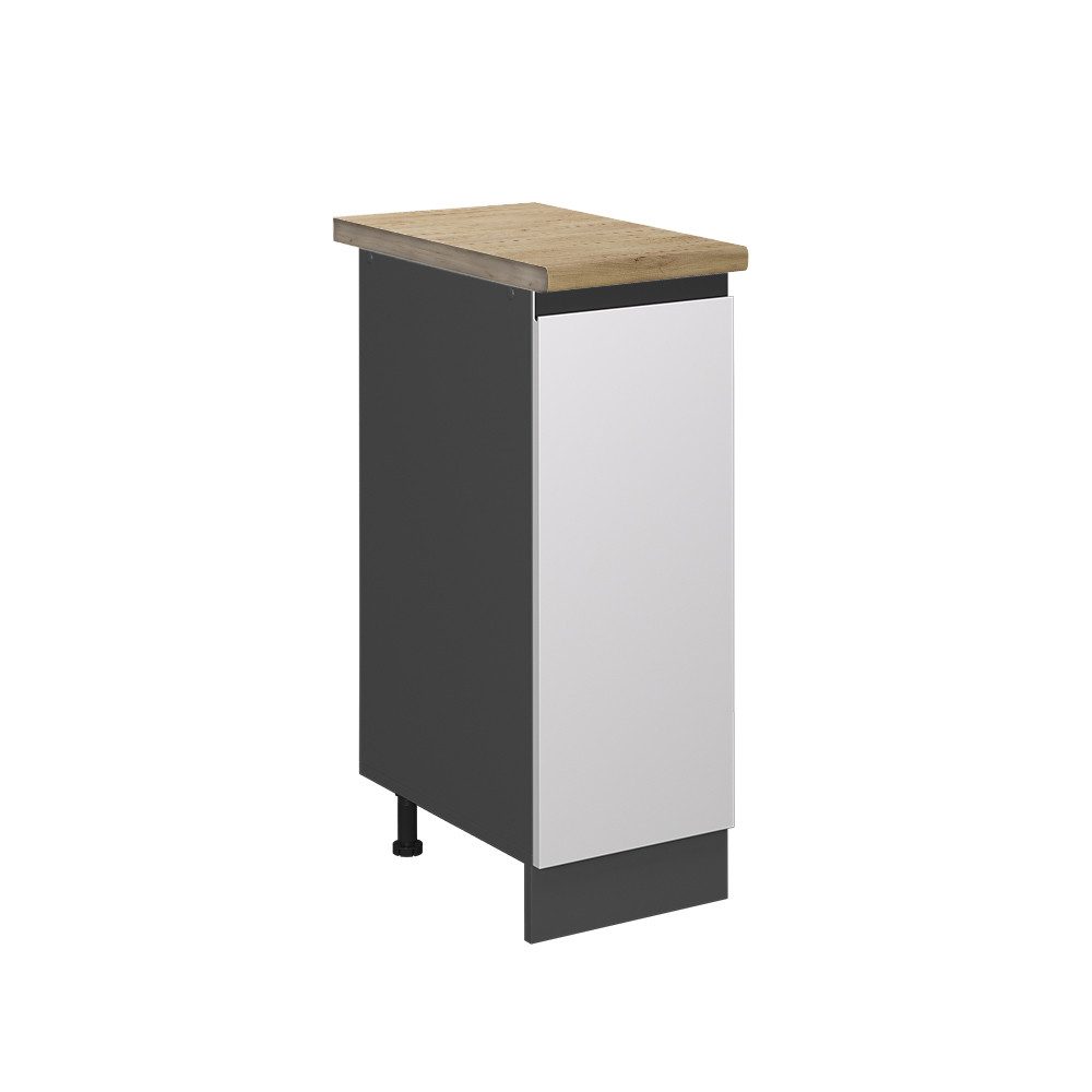 Vicco Apothekerschrank R-Line, Weiß/Anthrazit, 30 cm, AP Eiche (1-St)