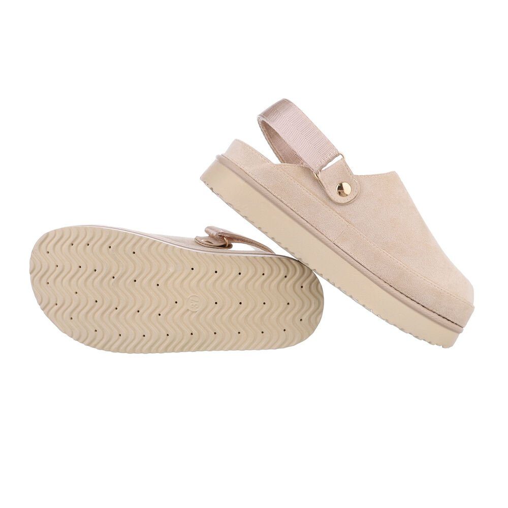 Ital-Design Komfortable Freizeit-Schuhe im modernen Design Plateausandalett günstig online kaufen